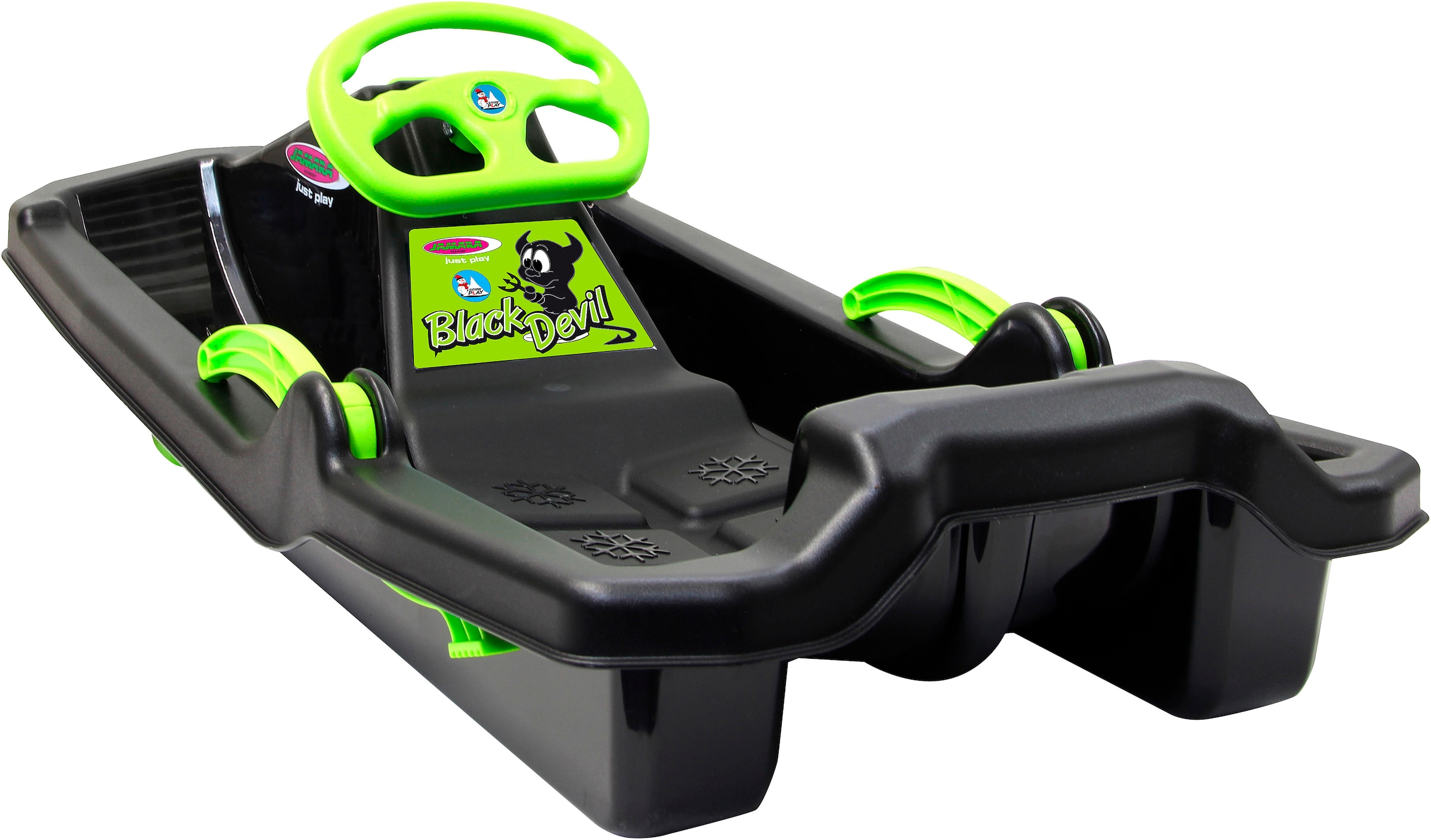 Jamara Bob »Snow Play Bob Black Devil 84cm schwarz mit Lenkrad und Bremse«, Made in Europe