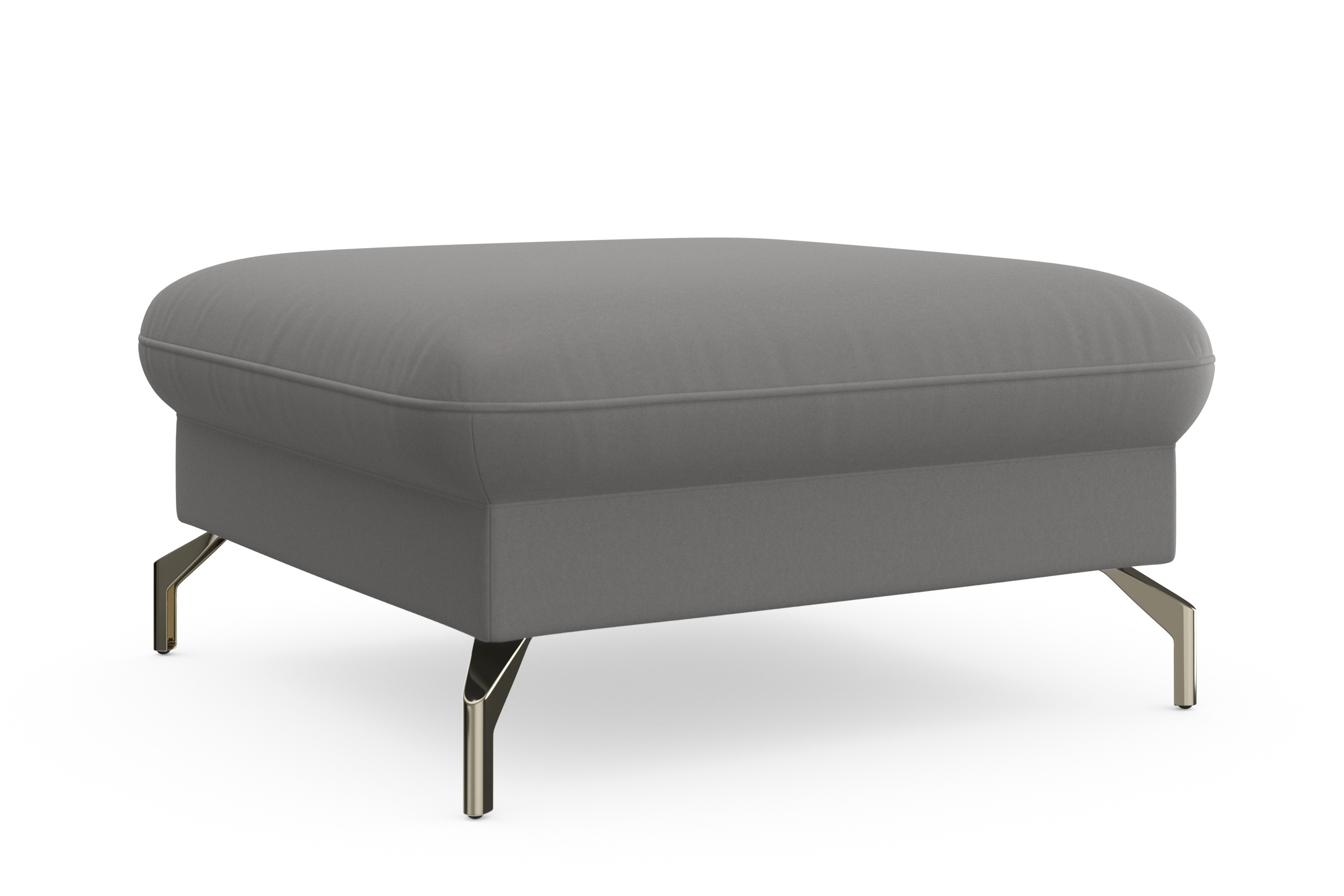 sit&more Hocker »Fashion«, inklusive Federkern, mit satinierten Nickelfüßen