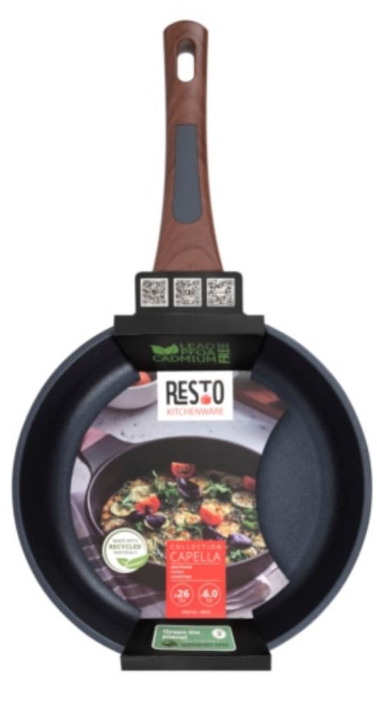 RESTO Kitchenware Bratpfanne »Capella, Pfanne antihaftbeschichtet und spülmaschinenfest«, Aluminiumguss, (1 tlg.), Schmorpfanne mit einzigartigem 3D-Design