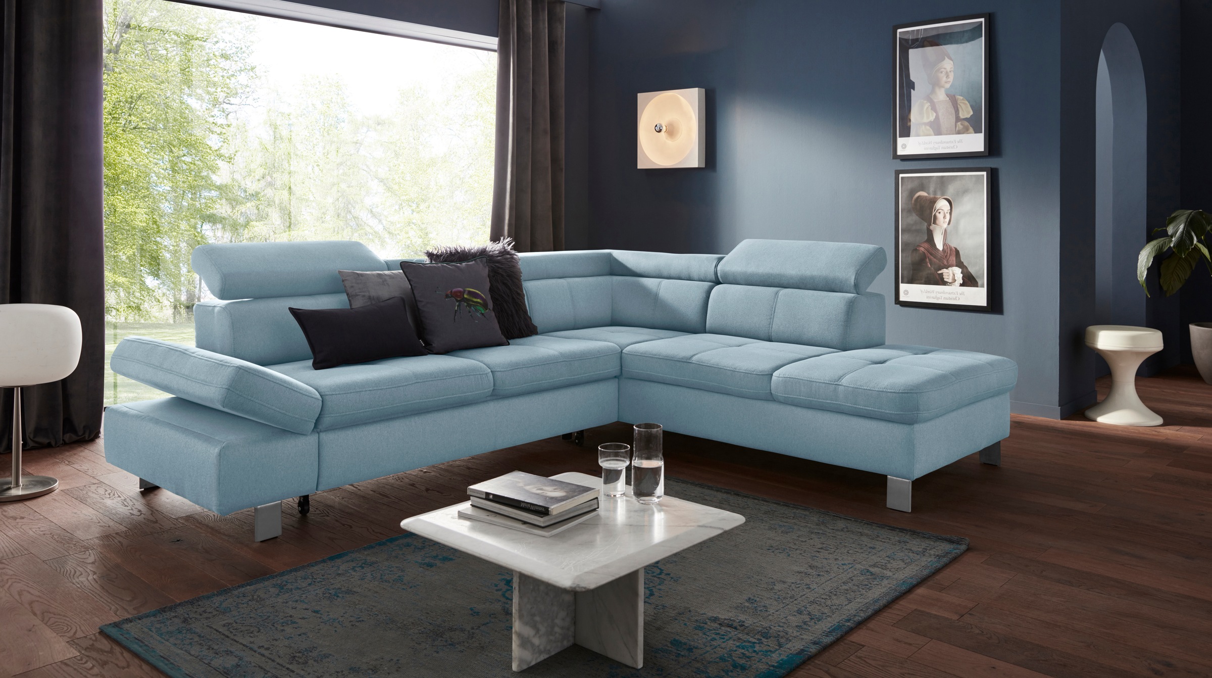 exxpo - sofa fashion Ecksofa »Fiji, L-Form«, mit Kopf- bzw. Rückenverstellu günstig online kaufen