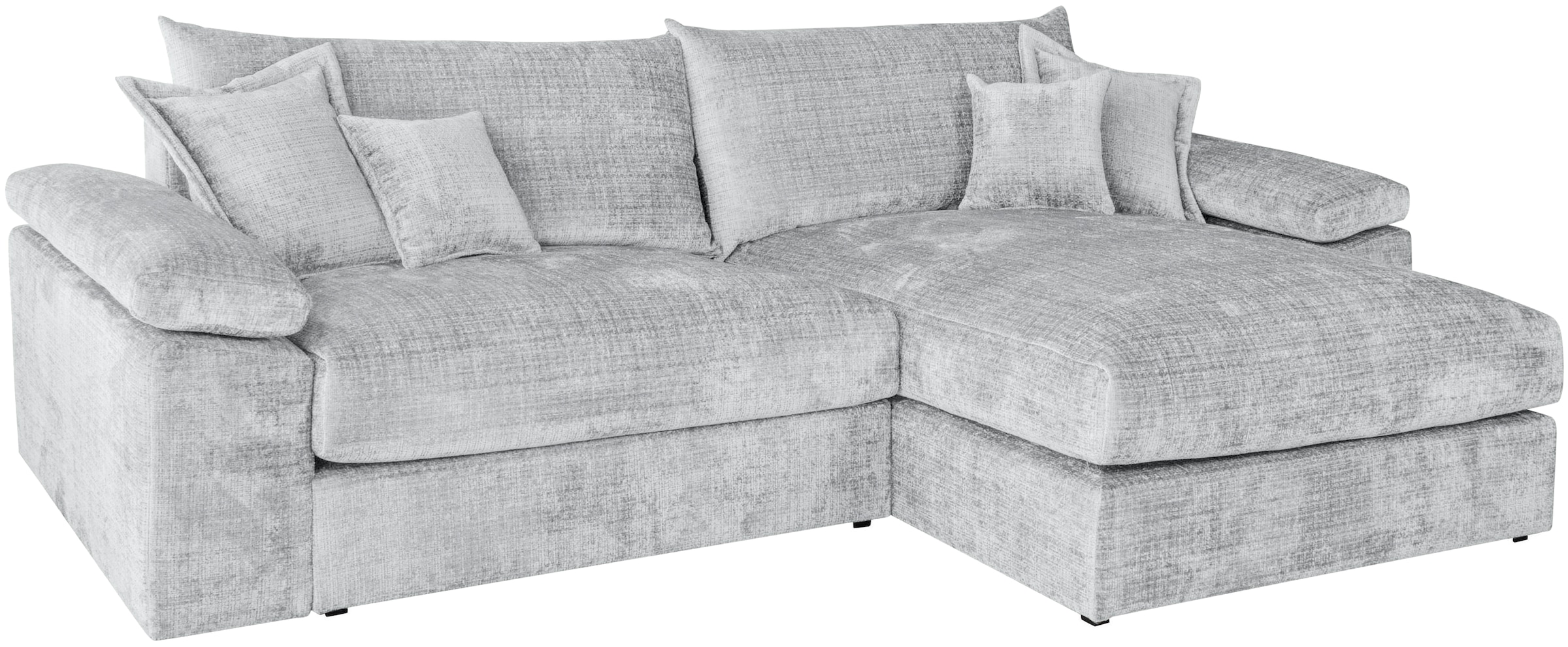 Home affaire Ecksofa »Soft&Cosy XXL L-Form, B: 303 cm«, Mega-Sofa, Cord oder Chenille-Struktur, mit Federkern & 4 Zierkissen