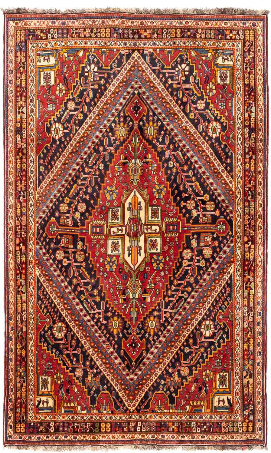 morgenland Wollteppich »Shiraz Medaillon 260 x 165 cm«, rechteckig, 1 mm Hö günstig online kaufen