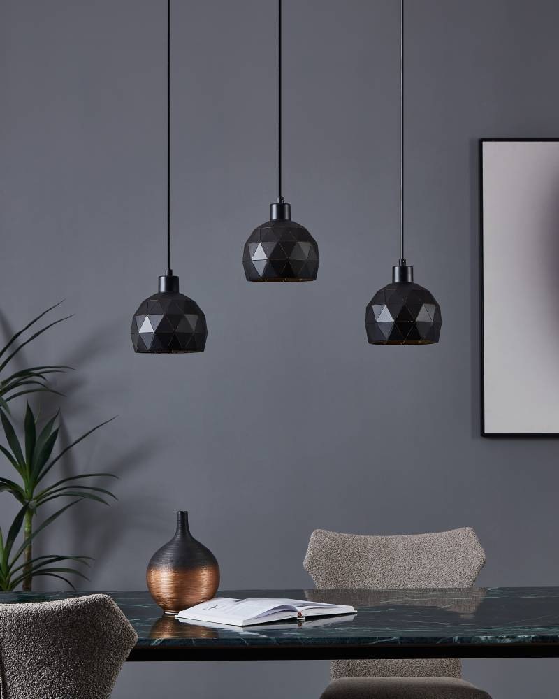 EGLO Hängeleuchte »ROCCAFORTE« E14 1 Stk. Hängeleuchte - L75 x B17 x H110 c günstig online kaufen