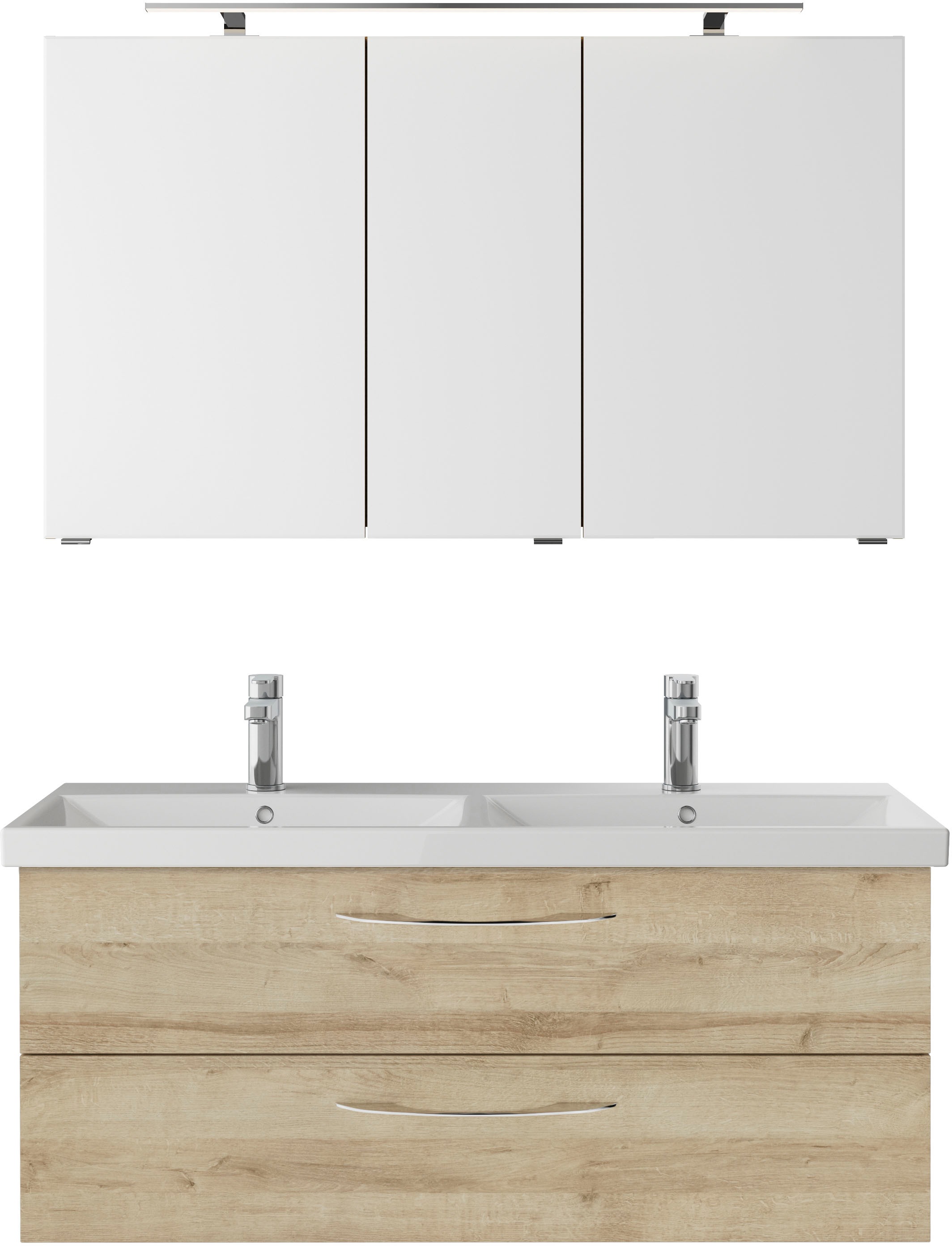 Saphir Badmöbel-Set »Serie 4035 2-teilig, Keramik-Doppelwaschtisch mit LED- günstig online kaufen