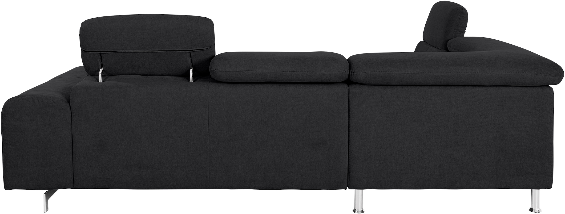 COTTA Ecksofa »Chef L-Form«, mit Kopfteilverstellung, edle Metallkufen, wahlweise mit Bettfunktion