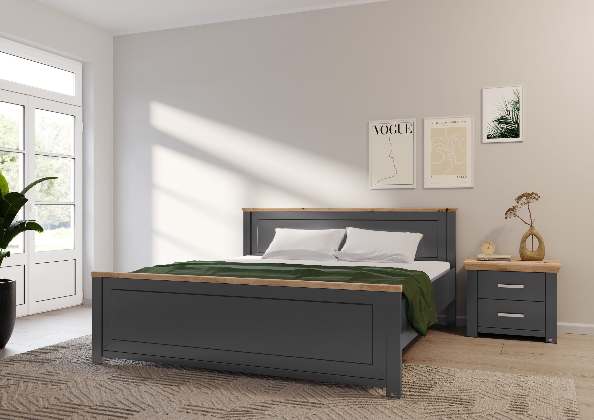 set one by Musterring Nachtkommode »York Schlafen« 1 Stk. tlg. mit zwei Sch günstig online kaufen