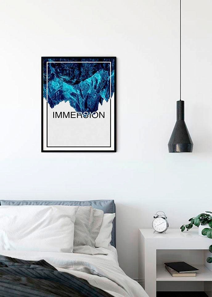 Komar Bild »Immersion Blue«, Abstrakt-Sprüche & Texte, (1 St.), Wandbild zur Dekoration - ohne Rahmen