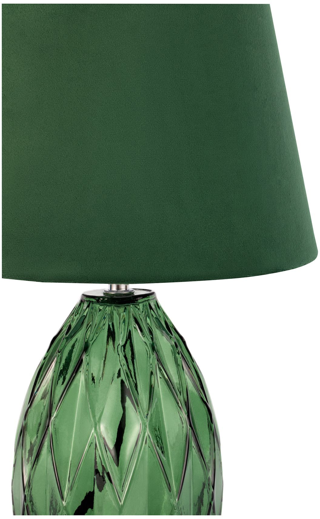 Pauleen Tischleuchte »Crystal Velvet«, E14, 1 St., Grün, Glas, Samt