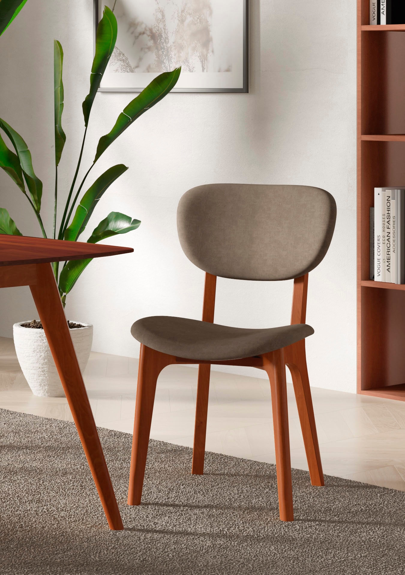 INOSIGN Stuhl »COZY Made in Italy« (Set) 2 Stk.Gestell in Buche, Kirsch- od günstig online kaufen