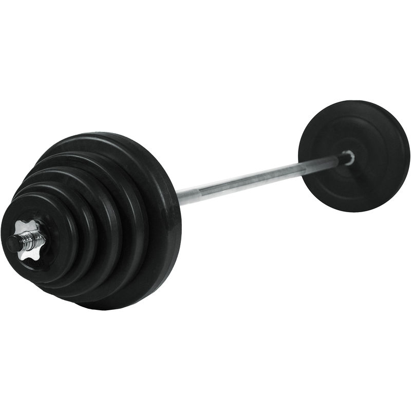 CHRISTOPEIT SPORT Hantel-Set »Langhantel Gewichtsset 42 kg« 42 kg Set, mit Langhantelstange, 13 Stk. tlg. schwarz/silber