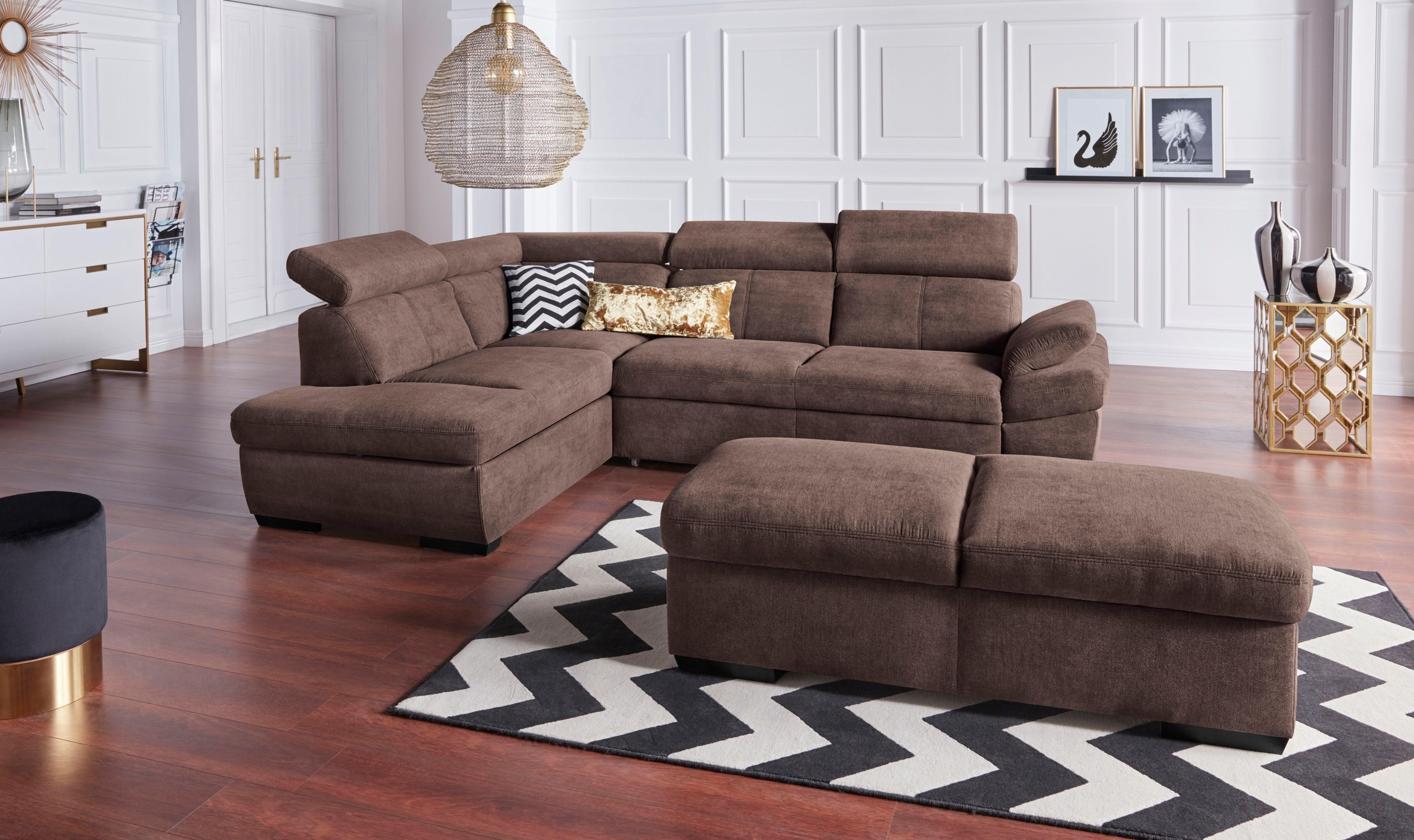 exxpo - sofa fashion Ecksofa »Salerno, klassisch modernes Funktionssofa, ho günstig online kaufen