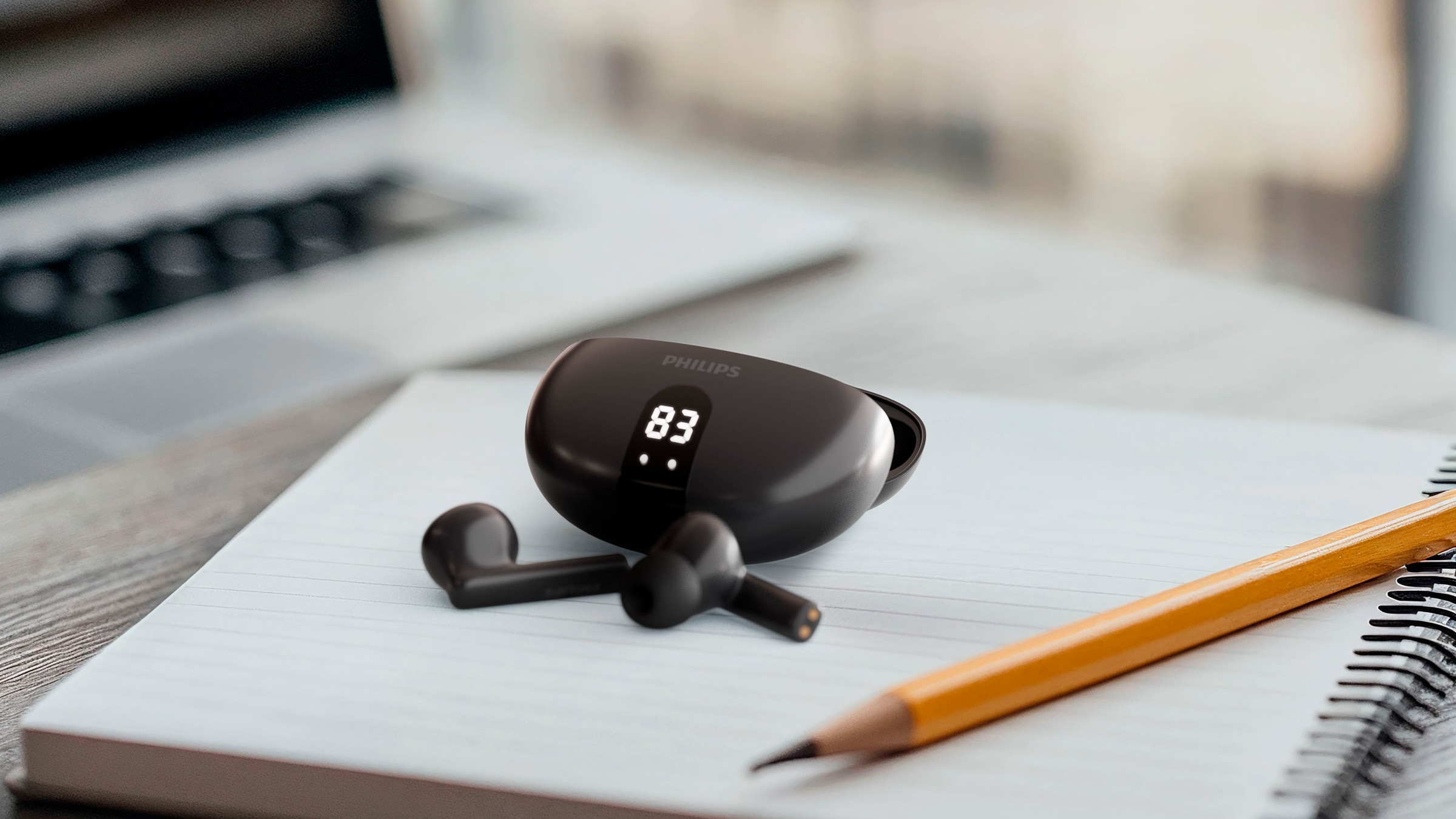 Philips wireless In-Ear-Kopfhörer »TAT2520«, Bluetooth, Adaptive Noise-Cancelling-Freisprechfunktion-Multi-Point-Verbindung-Rauschunterdrückung-Sprachsteuerung-kompatibel mit Siri