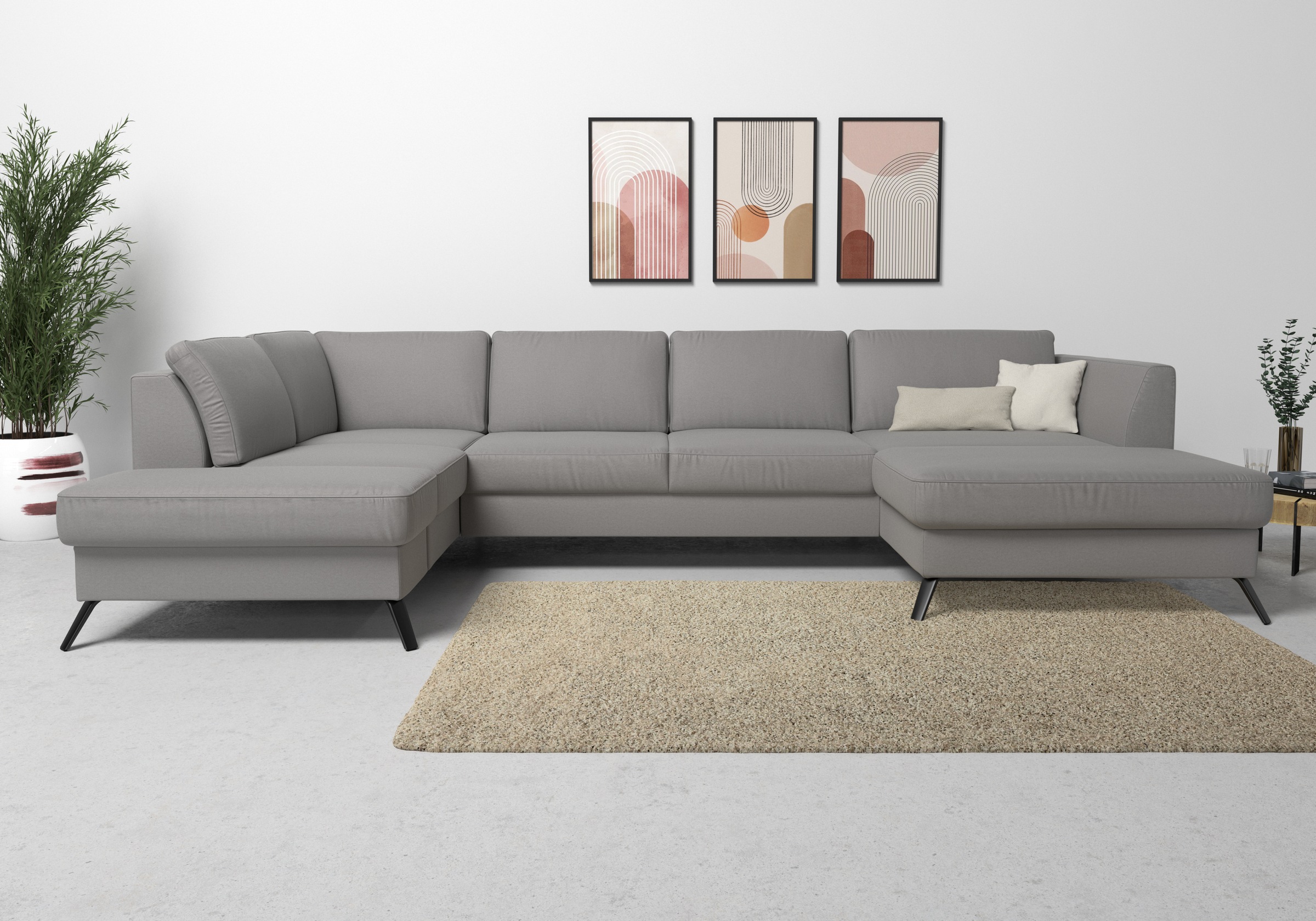sit&more Wohnlandschaft "Olsen U-Form", inklusive Sitztiefenverstellung, wa günstig online kaufen