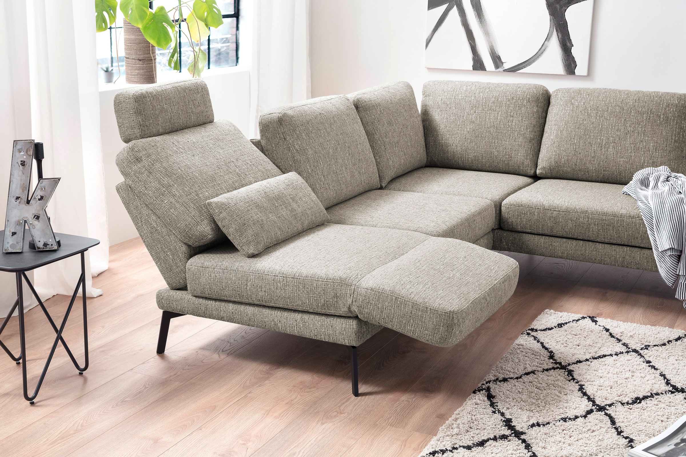 3C Candy Ecksofa »Kairo Multifunktion-Sofa, bequem und viele Komfortfunktionen, L-Form« inklusive Drehsitz-, Armlehnen- und Rückenverstellung