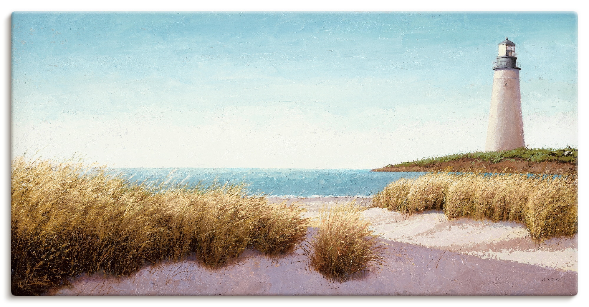 Artland Wandbild »Leuchtturm am Meer« Gebäude 1 Stk. tlg. als Leinwandbild günstig online kaufen