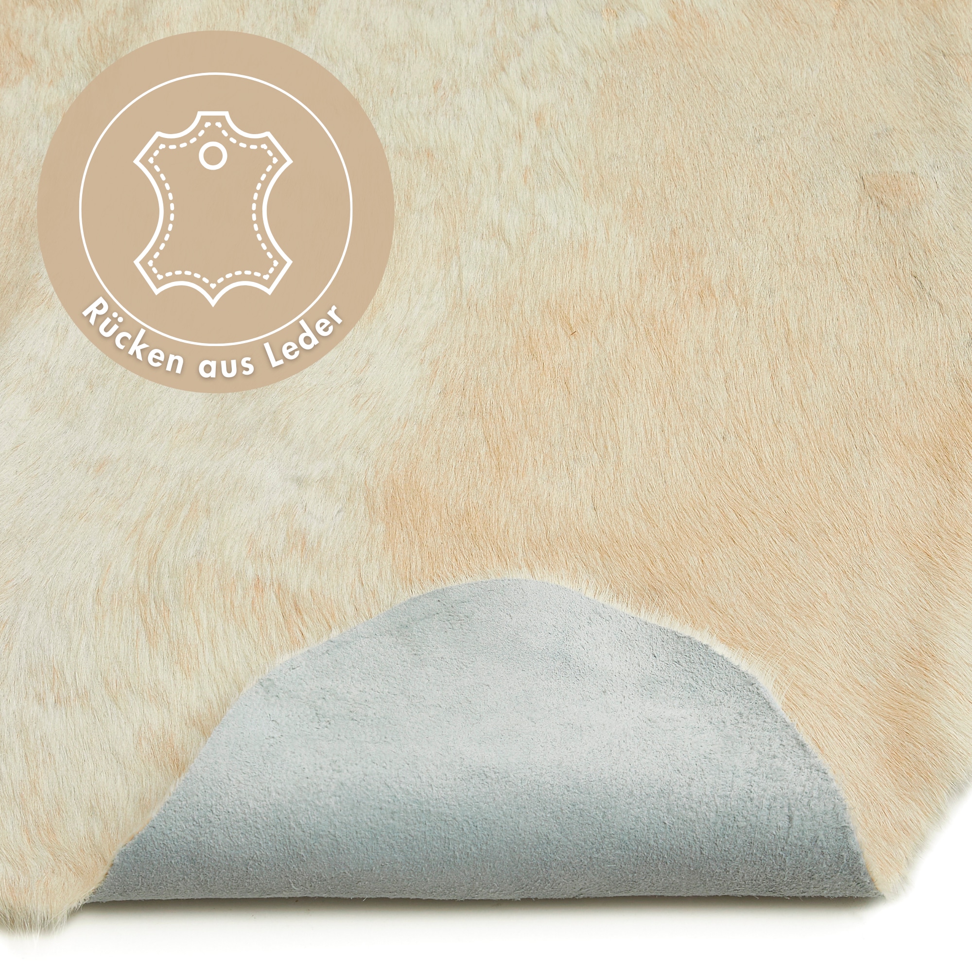 LUXOR living Fellteppich »Rinderfell«, fellförmig, 3 mm Höhe, echtes Rinderfell, Naturprodukt - daher ist jedes Fell ein Einzelstück