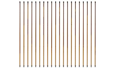 Rankhilfe, (Set, 20 St.), Stahlpflanzstäbe in Bambusoptik, H: 150 cm
