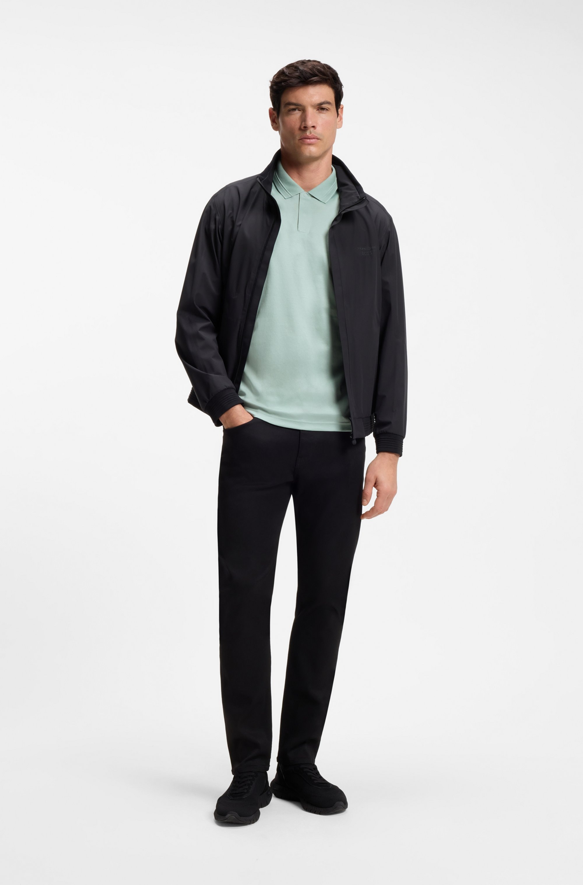 BOSS GREEN Poloshirt »Porsche Spirit 70 Capsule Collection« Premium Herrenmode Innovative Geruchskontroll-Technologie HEIQ MINT