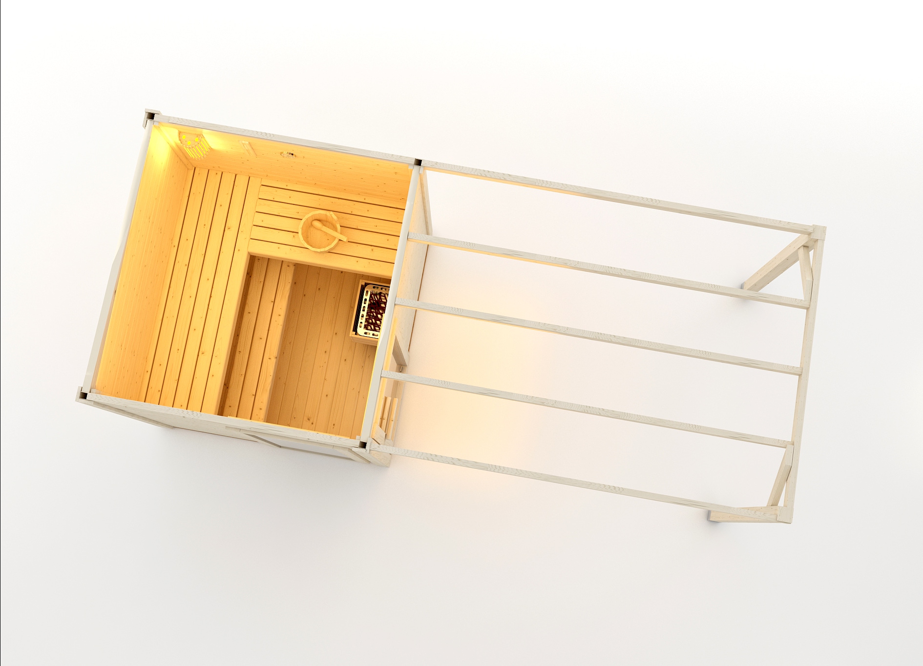 Sanotechnik Sauna »»RAUMA« Außensauna« geeignet für 5 Personen, Fichetnholz