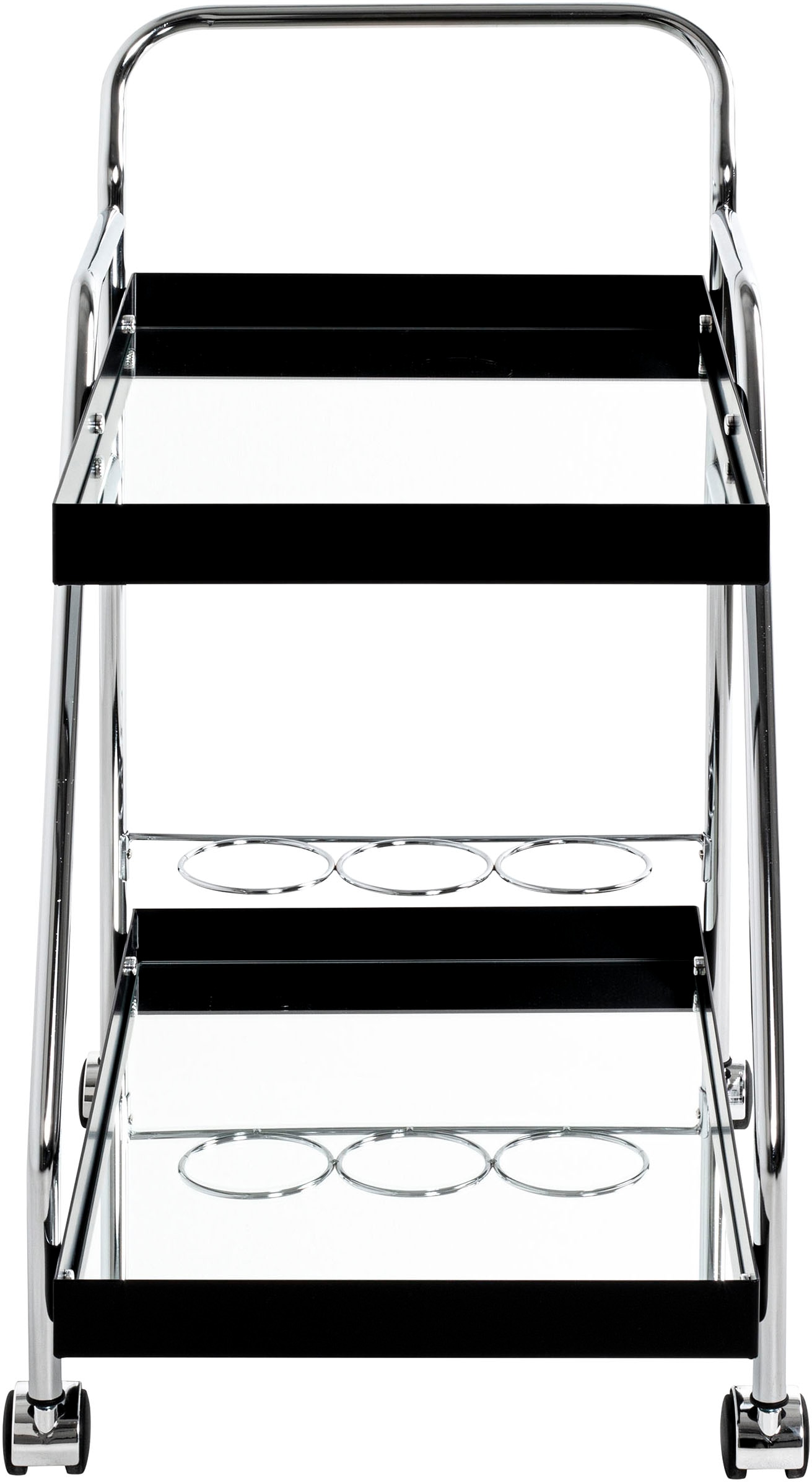 HAKU Servierwagen »Dinett, Kaffeetisch, Küchenwagen, Serviertisch, Teewagen, Trolley« 1 Stk. tlg. rechteckig - aus Metall Silber B/T/H 62/46/84 cm