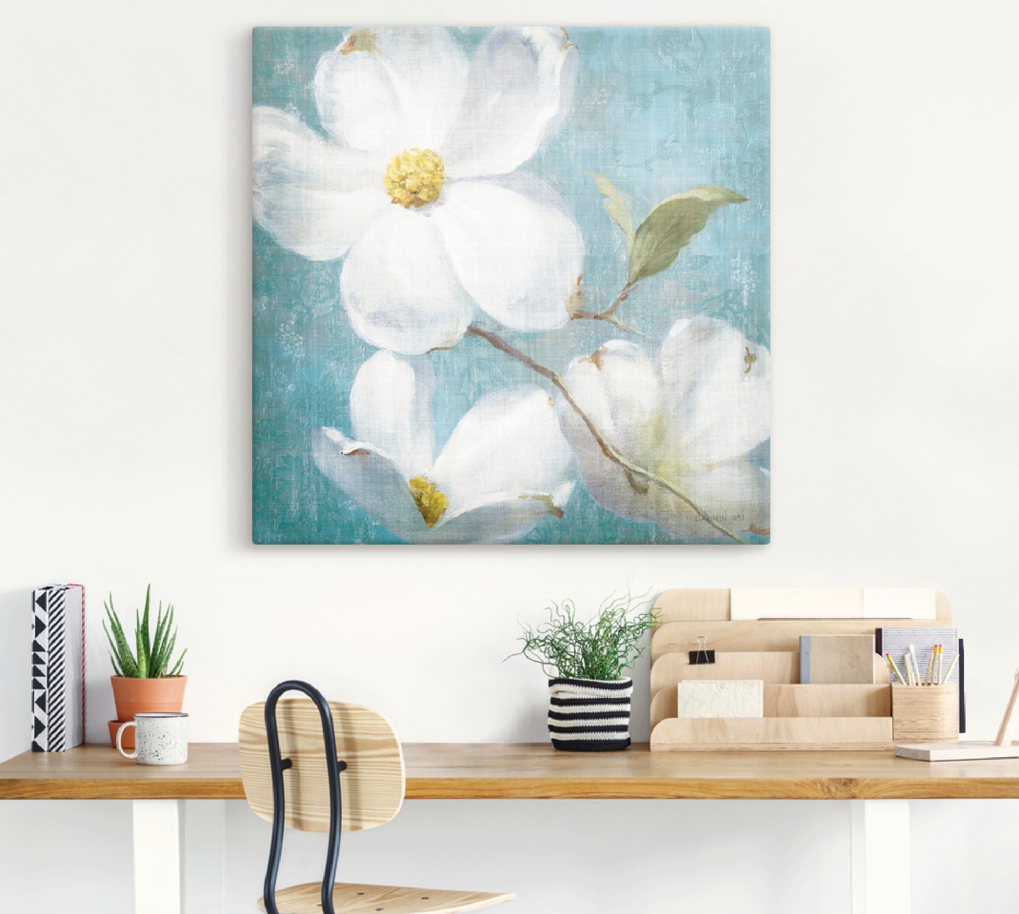 Artland Wandbild »Vintage Blüte IV«, Blumen, (1 St.), als Leinwandbild, Pos günstig online kaufen