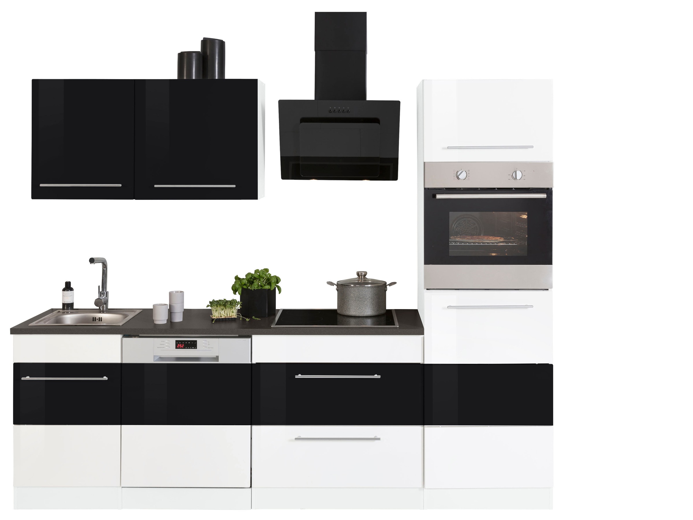 KOCHSTATION Küchenzeile »KS-Trient« Breite 250 cm, wahlweise mit E-Geräten, günstig online kaufen