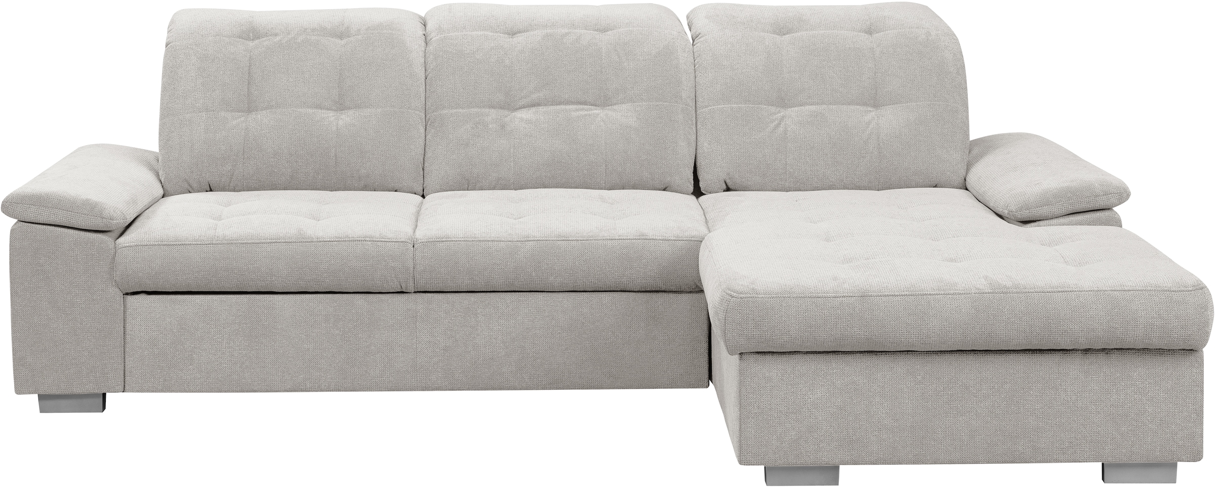 WERK2 Ecksofa Carmen, Sofa, Eckcouch mit Schlaffunktion, Bettkasten und Sitztiefenverstellung