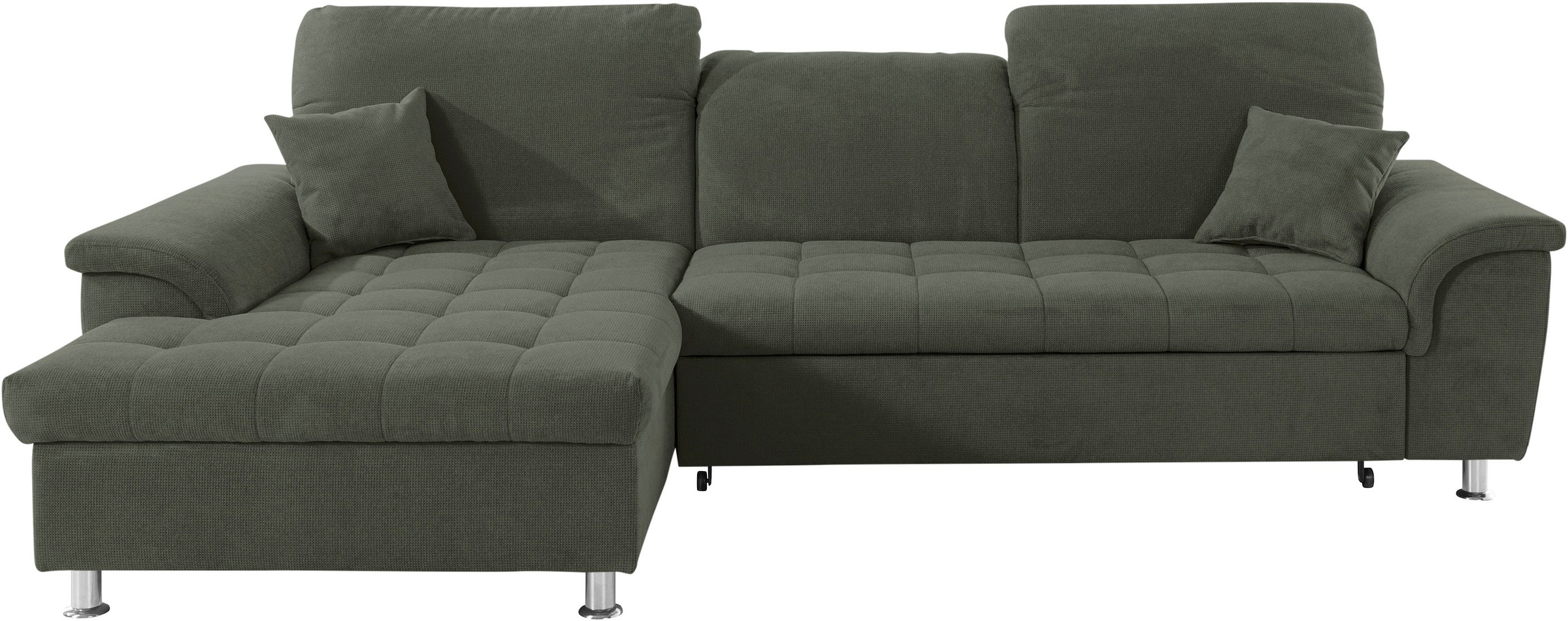 DOMO collection Ecksofa »Franzi L-Form«, wahlweise mit Kopfteilverstellung günstig online kaufen