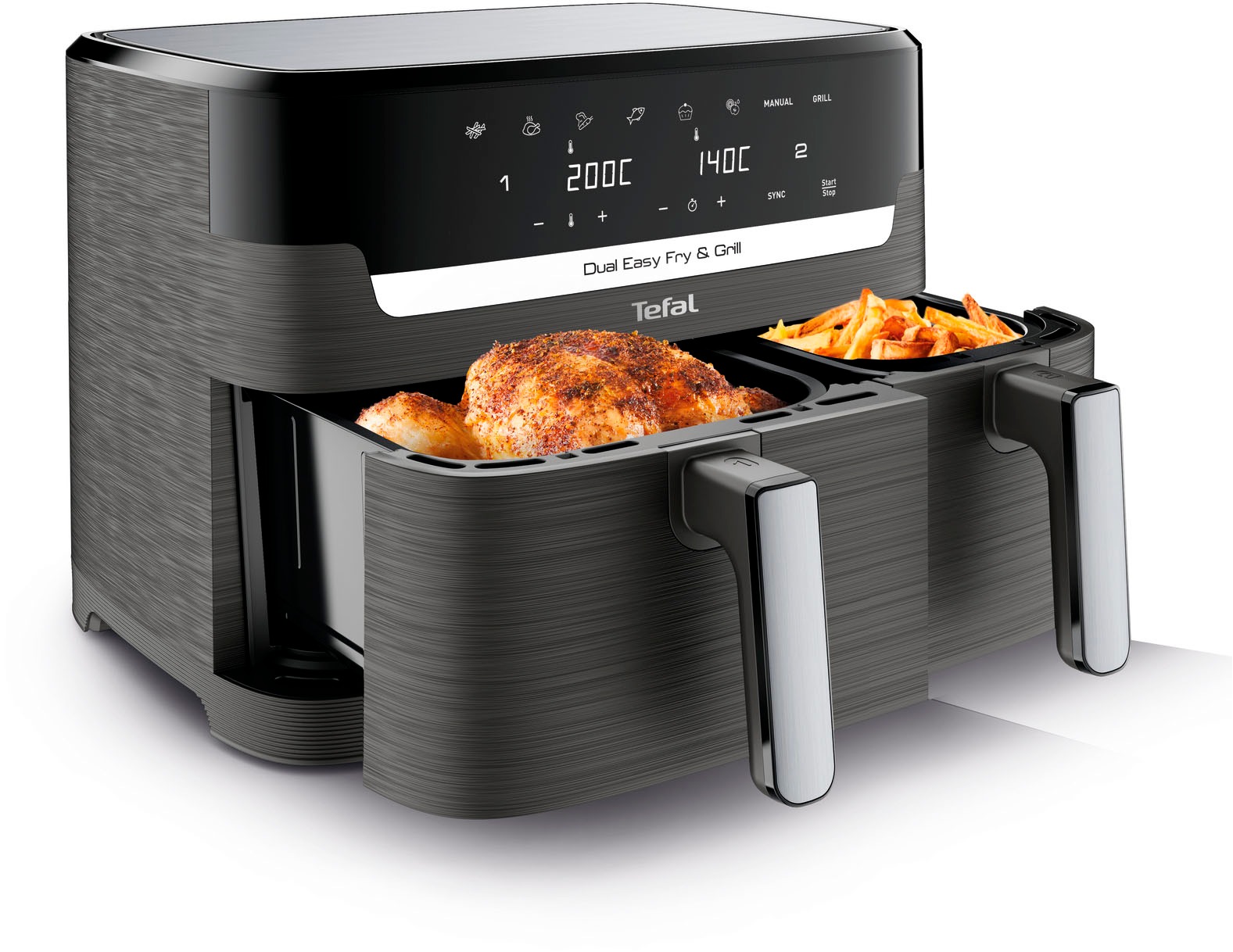 Tefal Heißluftfritteuse »EY905B Dual Easy Fry & Grill«, 2700 W, Doppelkamme günstig online kaufen