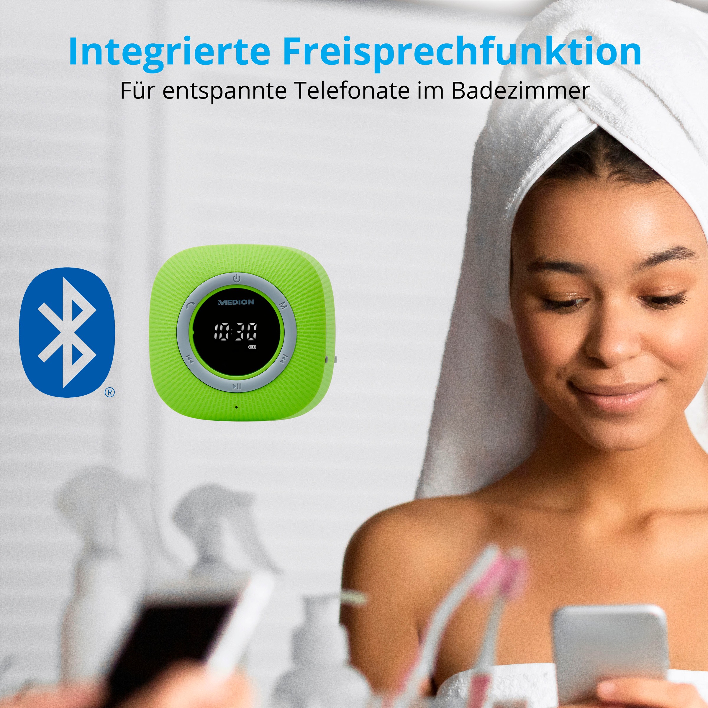 Medion® Digitalradio (DAB+) »LIFE® P66096 (MD 43881) Dusch-«, (Bluetooth UKW mit RDS 3 W)