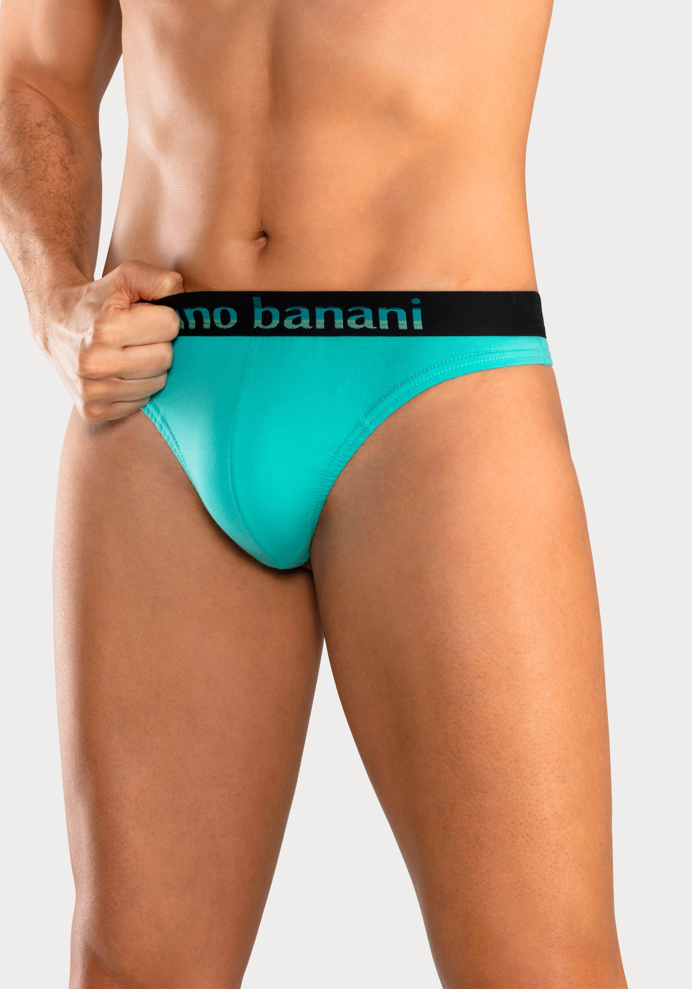 Bruno Banani String, (Packung, 5 St.), mit Streifen Logo Webbund