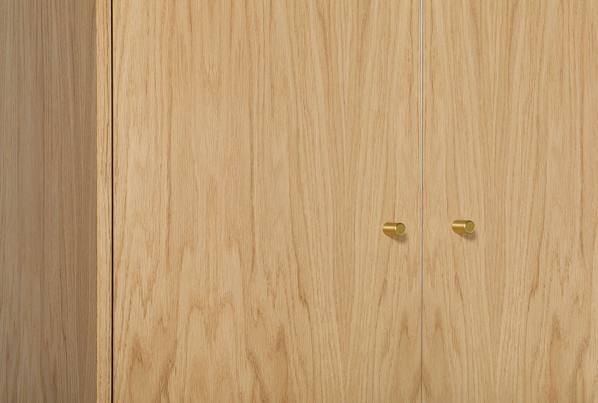 Woodman Kleiderschrank »Flora«, Holzfurnier aus Eiche, Fußrahmen aus Metall, Breite 80 cm