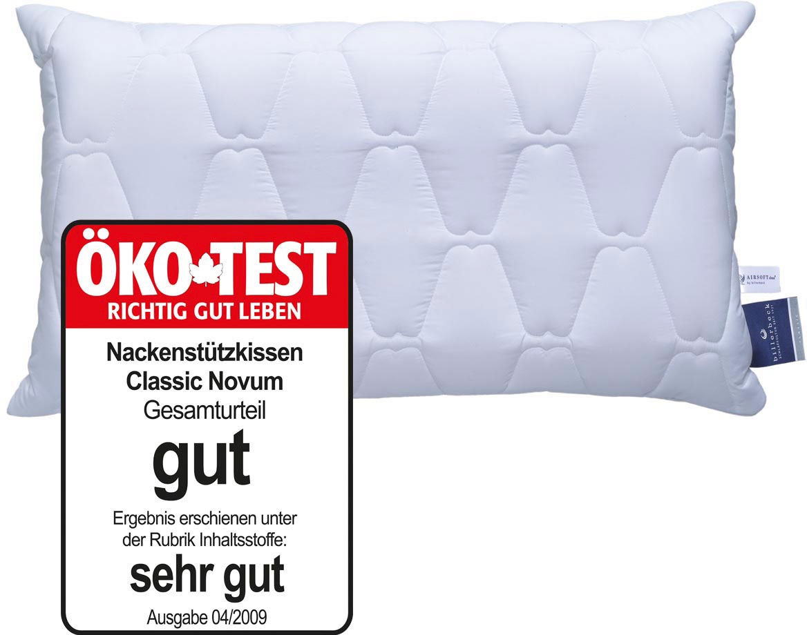 billerbeck Nackenstützkissen »Novum«, Allergiker freundlich (Hausstauballergiker), Füllung: viscoelastischem High-Tech-Schaum (Polyurethan), Bezug: Samtweiches Microfaser-Gewebe (100% Polyester), versteppt mit AIRSOFT®clean (100% Polyester), (1 St.)