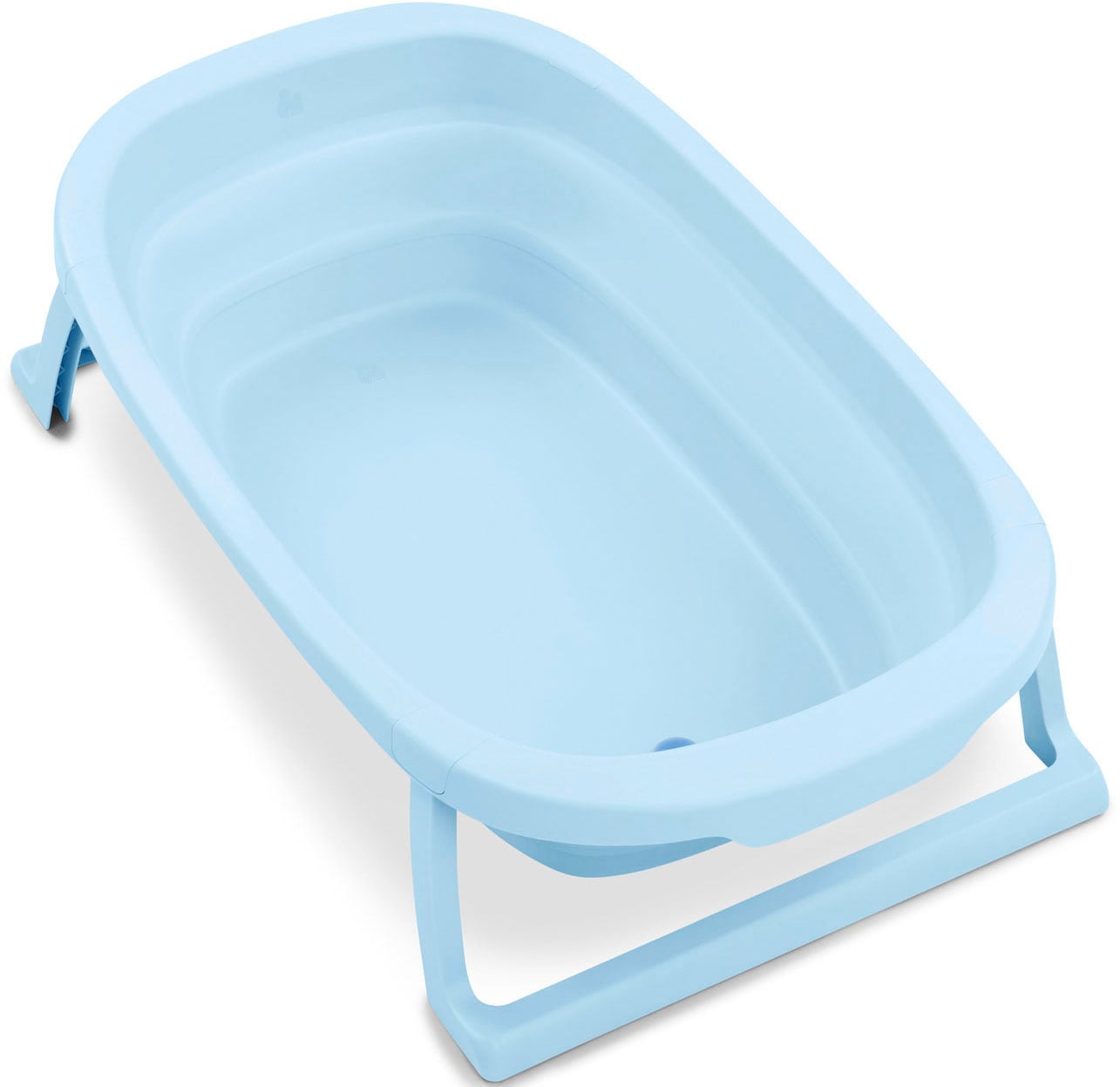 Hauck Babybadewanne »Wash N Fold M, Light Blue«, Faltbadewanne mit Wassertemperaturmessung am Ablaufstopfen