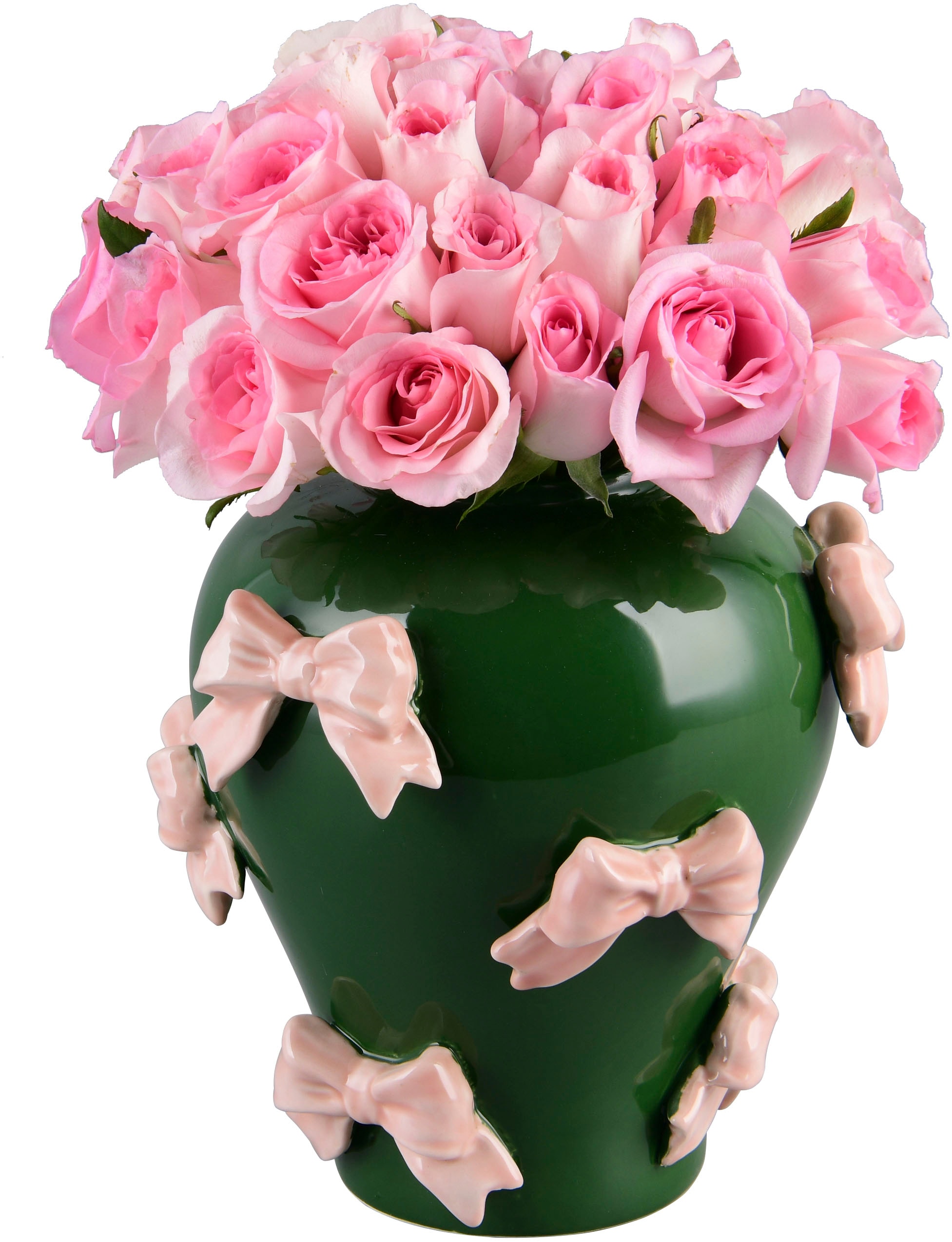 MIRRORS AND MORE Dekovase »BAILY« Bunte Dekovase mit Schleifen günstig online kaufen