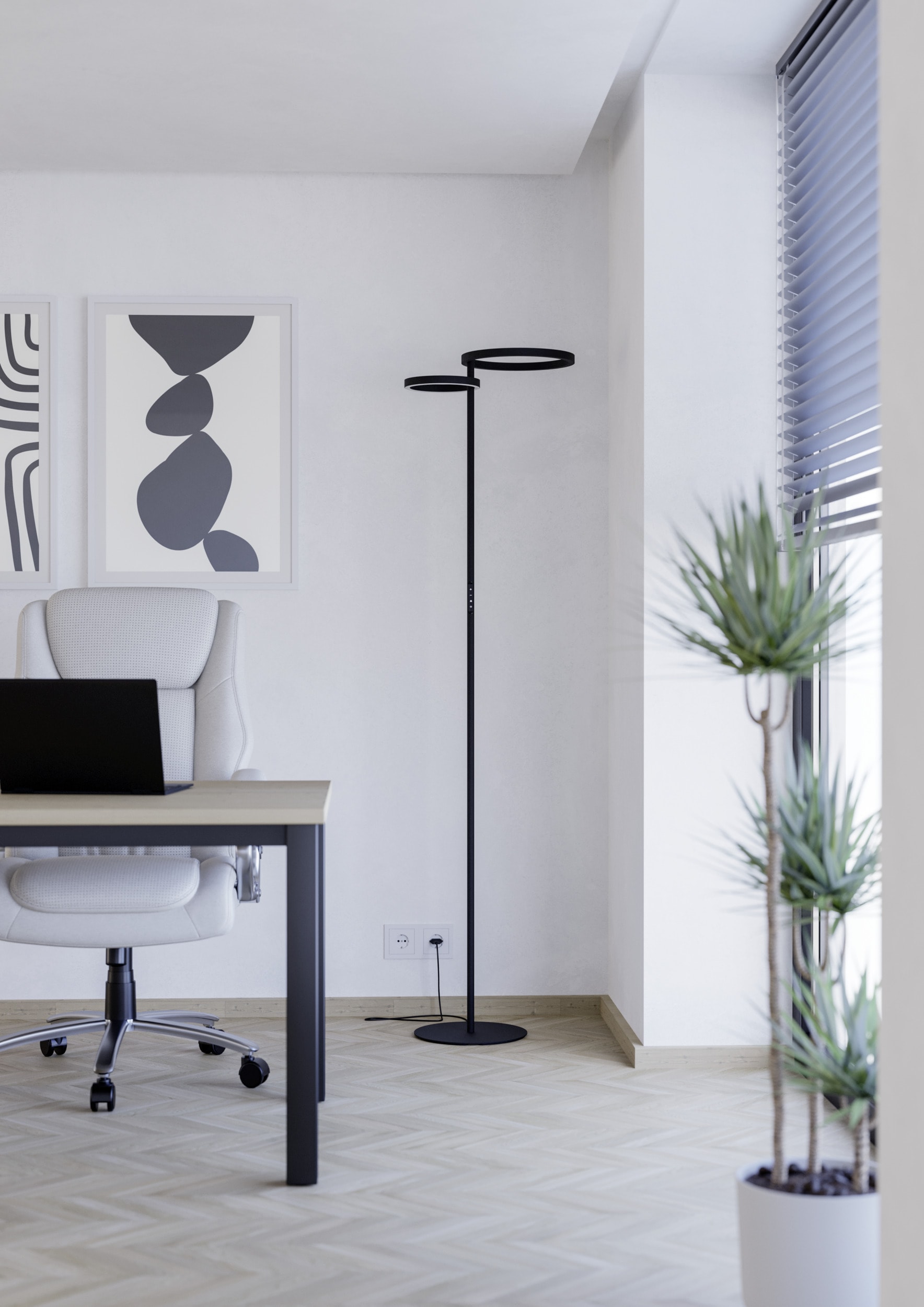 EGLO Stehlampe »CASTELPOTO 1 Stehlampe - Stahl - LED;LED - 16W;12W - IP20« LED-Modul 1 Stk. Kaltweiß | Neutralweiß | Warmweiß Standleuchte, Leselampe, Wohzimmer, Schlafzimmer, L43 x B30 x H180 cm