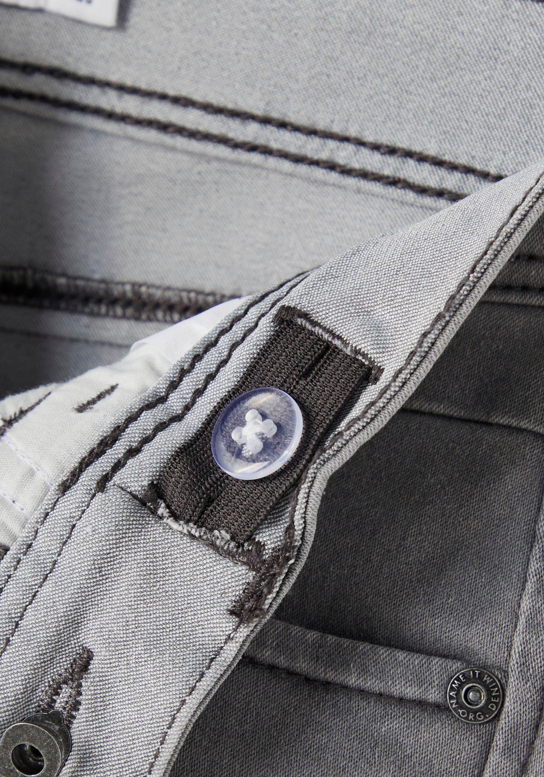 Name It Stretch-Jeans »NKMSILAS für Jungen mit verstellbarem Bund und schlanker Form«, slim fit, Denim, Abriebeffekte, angesetztes Bündchen