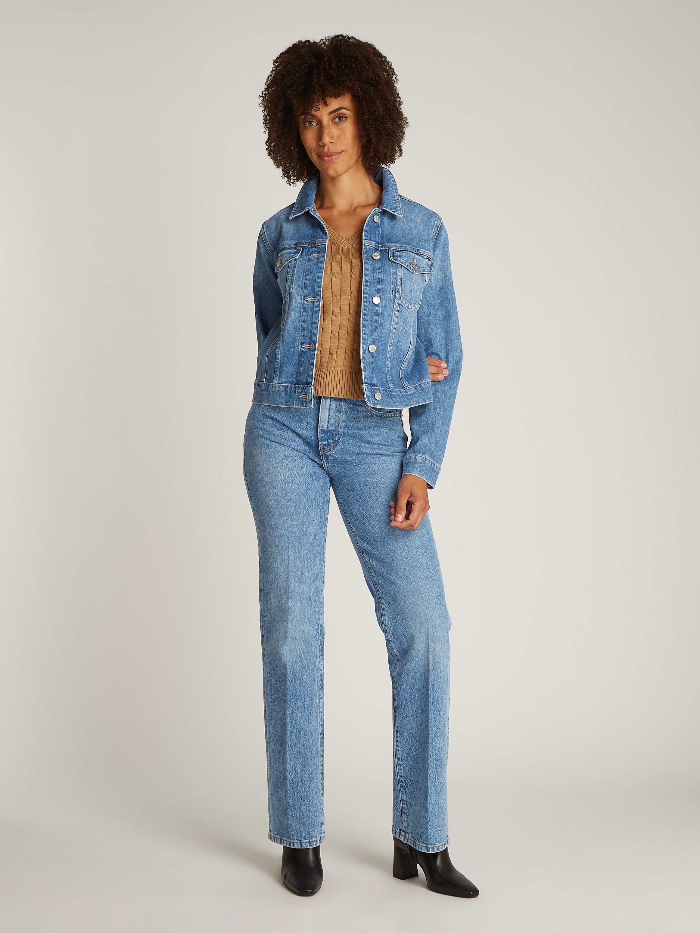 Tommy Hilfiger Jeansjacke »DNM SLIM JACKET UMA«, in blauer Waschung