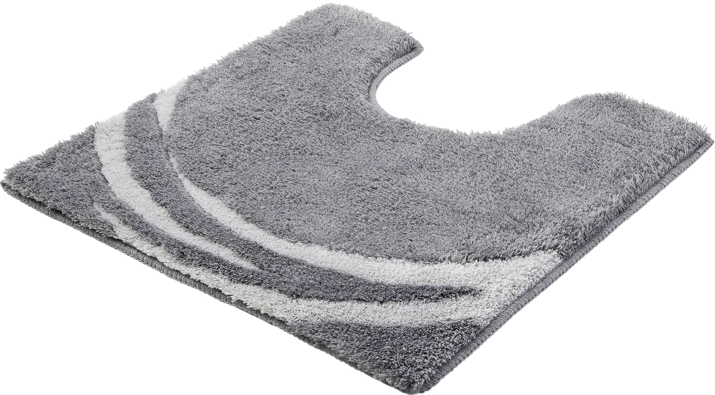 KLEINE WOLKE Badematte »»Mystic«« Höhe 25 mm rutschhemmend beschichtet fußbodenheizungsgeeignet Badteppich, modernes Design, Hoch-Tief Effekt,...