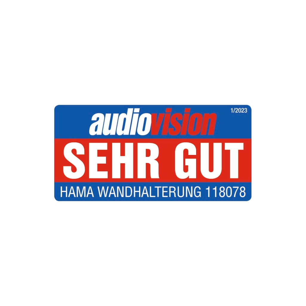 Hama TV-Wandhalterung »Hoch- und Querformat, 94 - 203 cm (37" - 80"),43",50",55",65",75"«, bis 203 cm Zoll