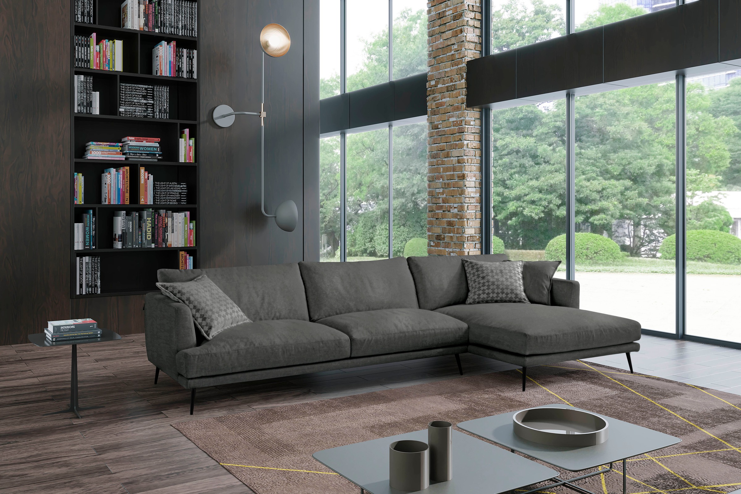 Egoitaliano Ecksofa »Sophia, Designsofa mit extrakomfortablem Sitzkomfort, Breite 274cm« mit Daunenfederung, L-Form