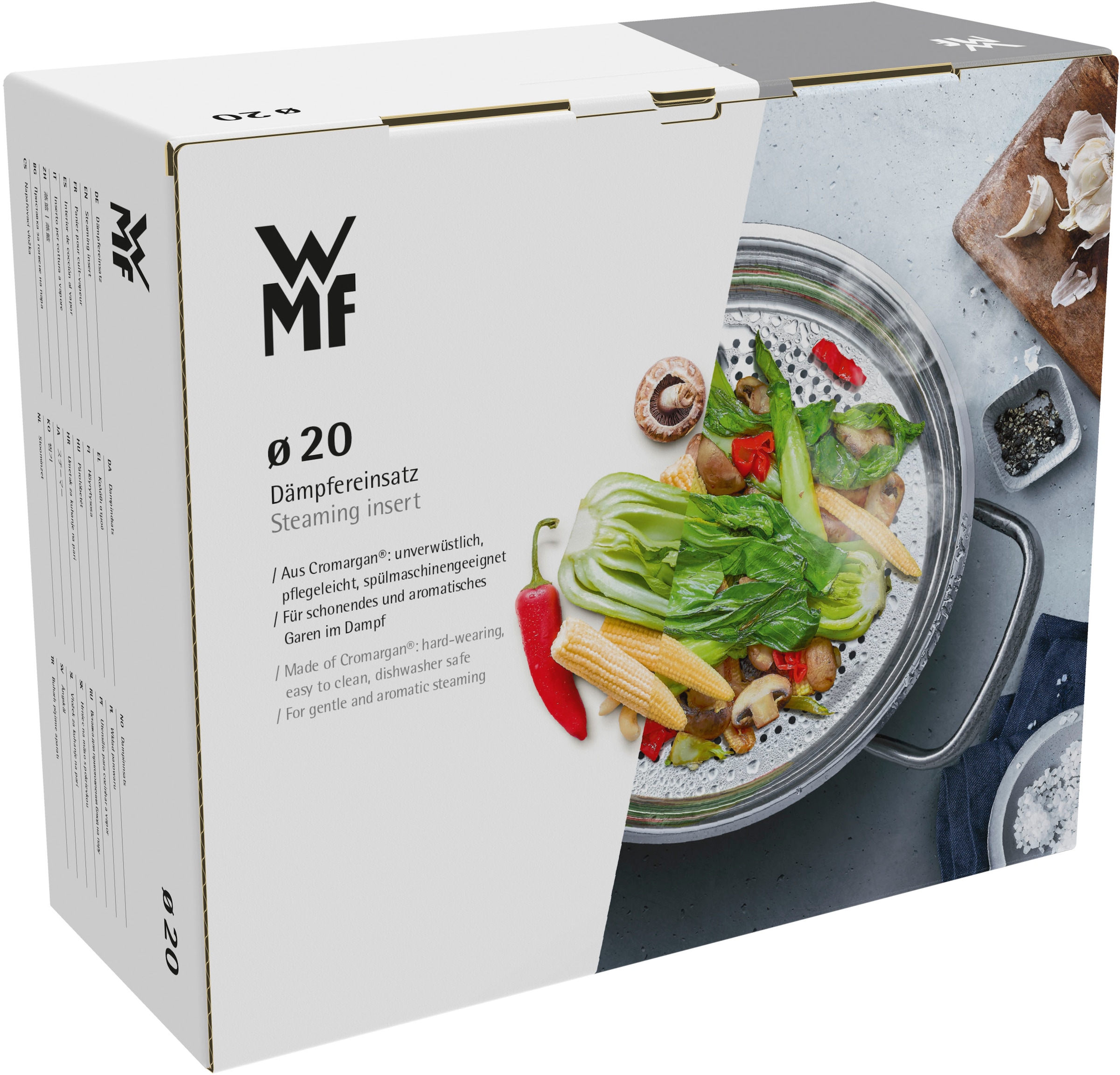 WMF Dampfgareinsatz »Compact Cuisine« stapelbar, wärmereduzierende Hohlgriffe, spülmaschinengeeignet