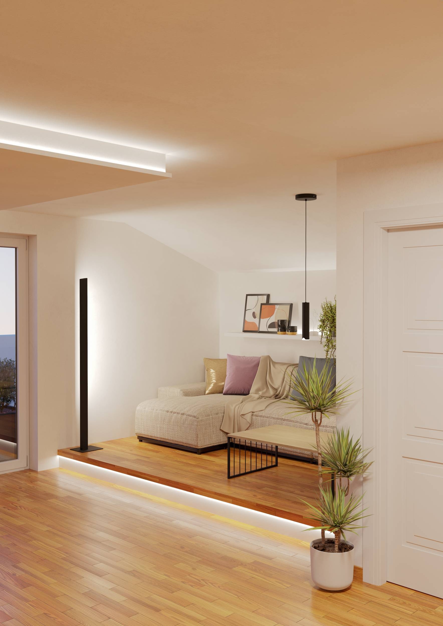 EGLO Hängeleuchte »Balmorta-Z Hängelampe, Pendelleuchte, Metall, ZigBee, Pendellampe« LED-Modul 1 Stk. Kaltweiß | RGB Hängeleuchte - H110 x Ø5,5 cm - schwarz - 1X3,7W inkl.