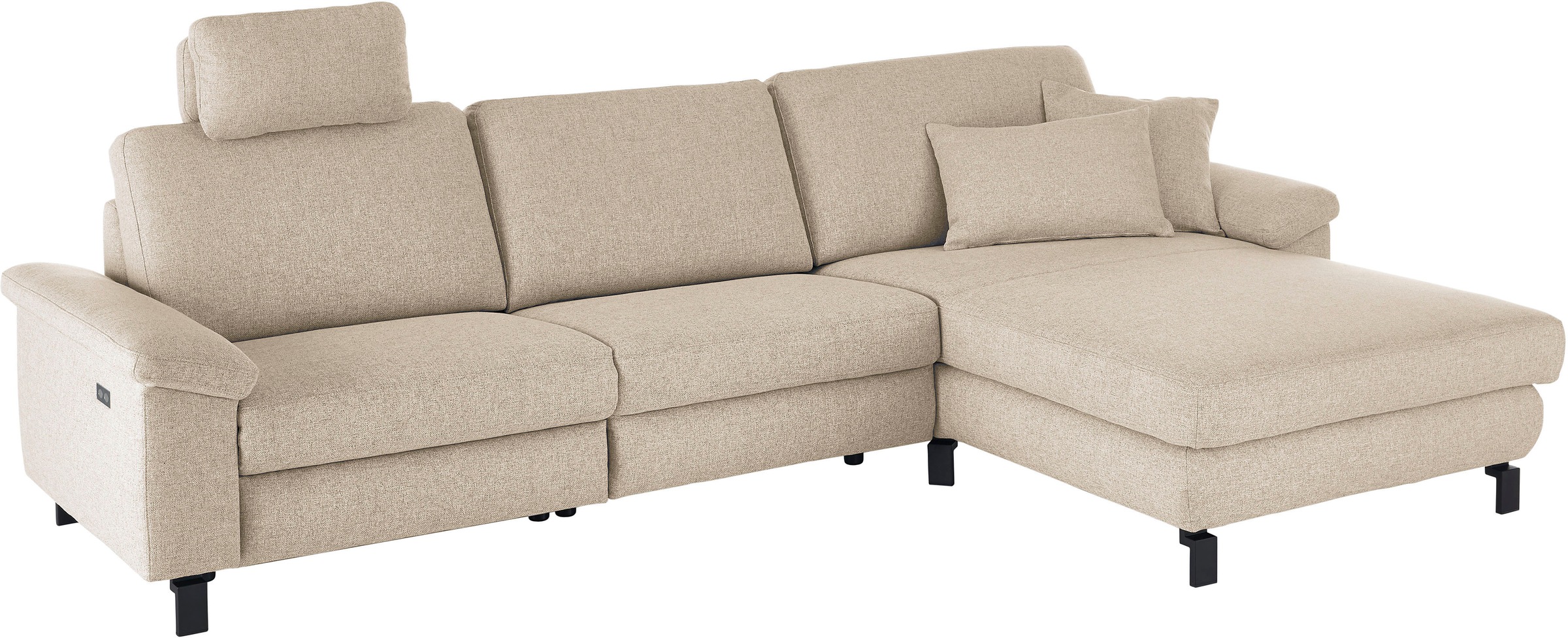 3C Candy Ecksofa »Mainau L-Form«, Relaxfunktion im 1,5-Sitzer, motorische Schlaffunktion in Longchair