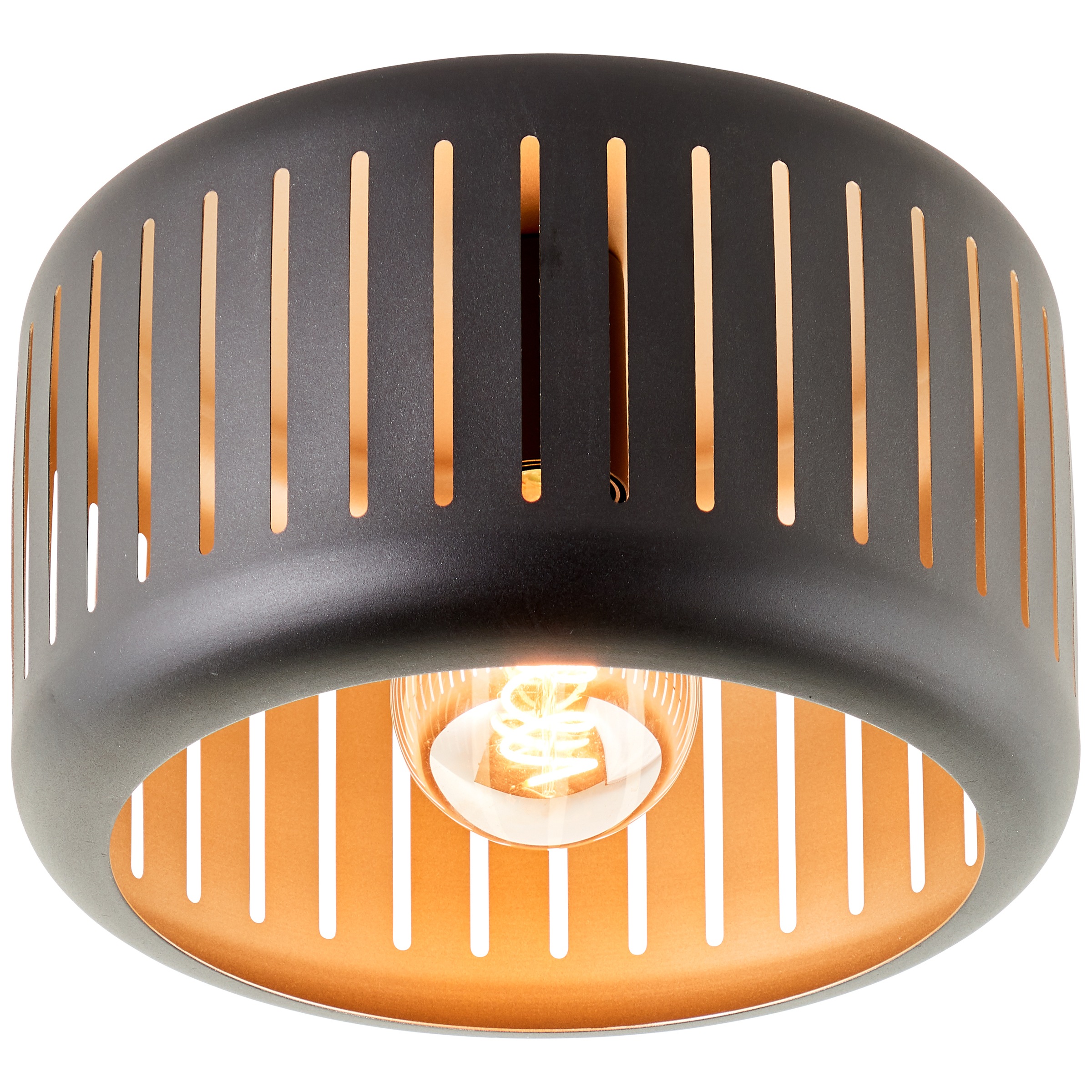Brilliant Deckenleuchte »Tyas«, 1 flammig, Leuchtmittel E27 | ohne Leuchtmittel, 19 x 27 cm, E27, Metall, schwarz/goldfarben