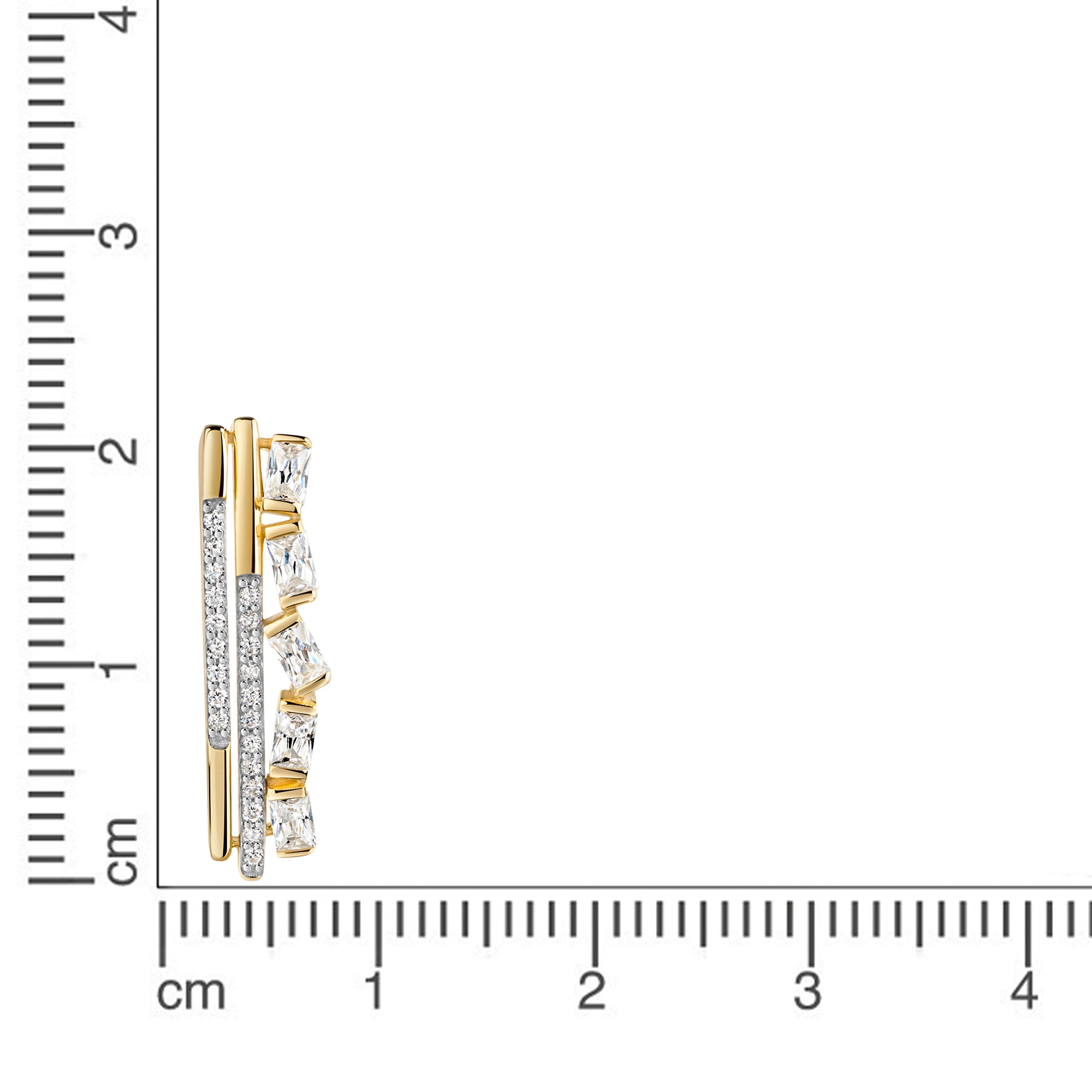 Firetti Kettenanhänger »Schmuck Geschenk Gold 333 Halsschmuck Anhänger mehrreihige Optik« ()  mit Zirkonia (synth.)