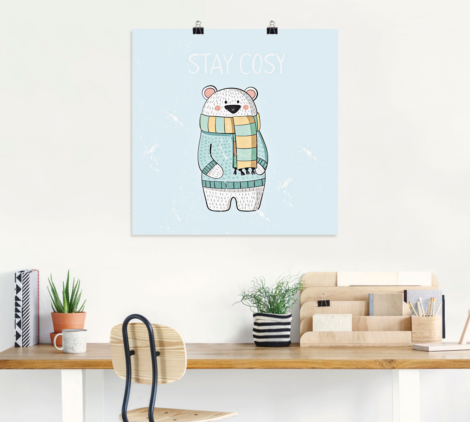 Raten im Alubild, St.), oder auf Eisbär Artland Tiere, Schnee«, kaufen in Poster »Winter (1 als Leinwandbild, Wandaufkleber versch. Größen Wandbild