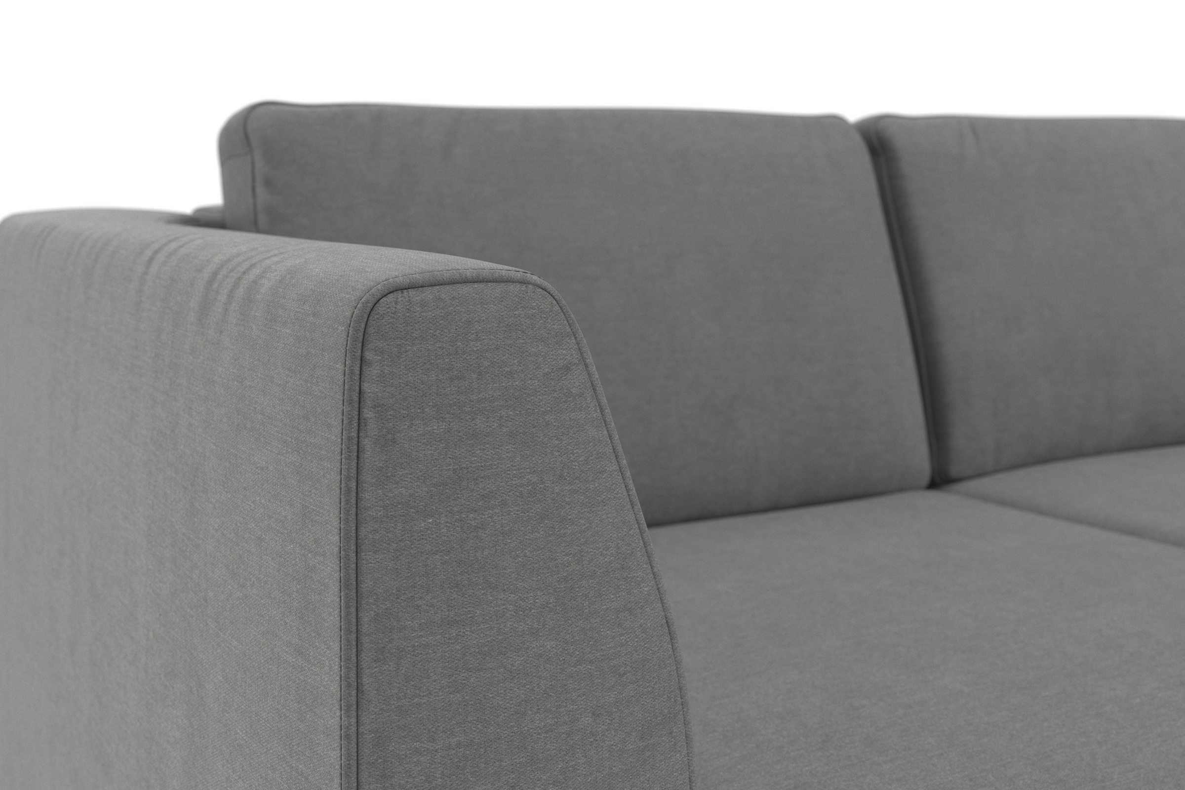 sit&more Ecksofa »Olsen L-Form«, inklusive Sitztiefenverstellung, wahlweise mit Bettfunktion, 15cm hoch