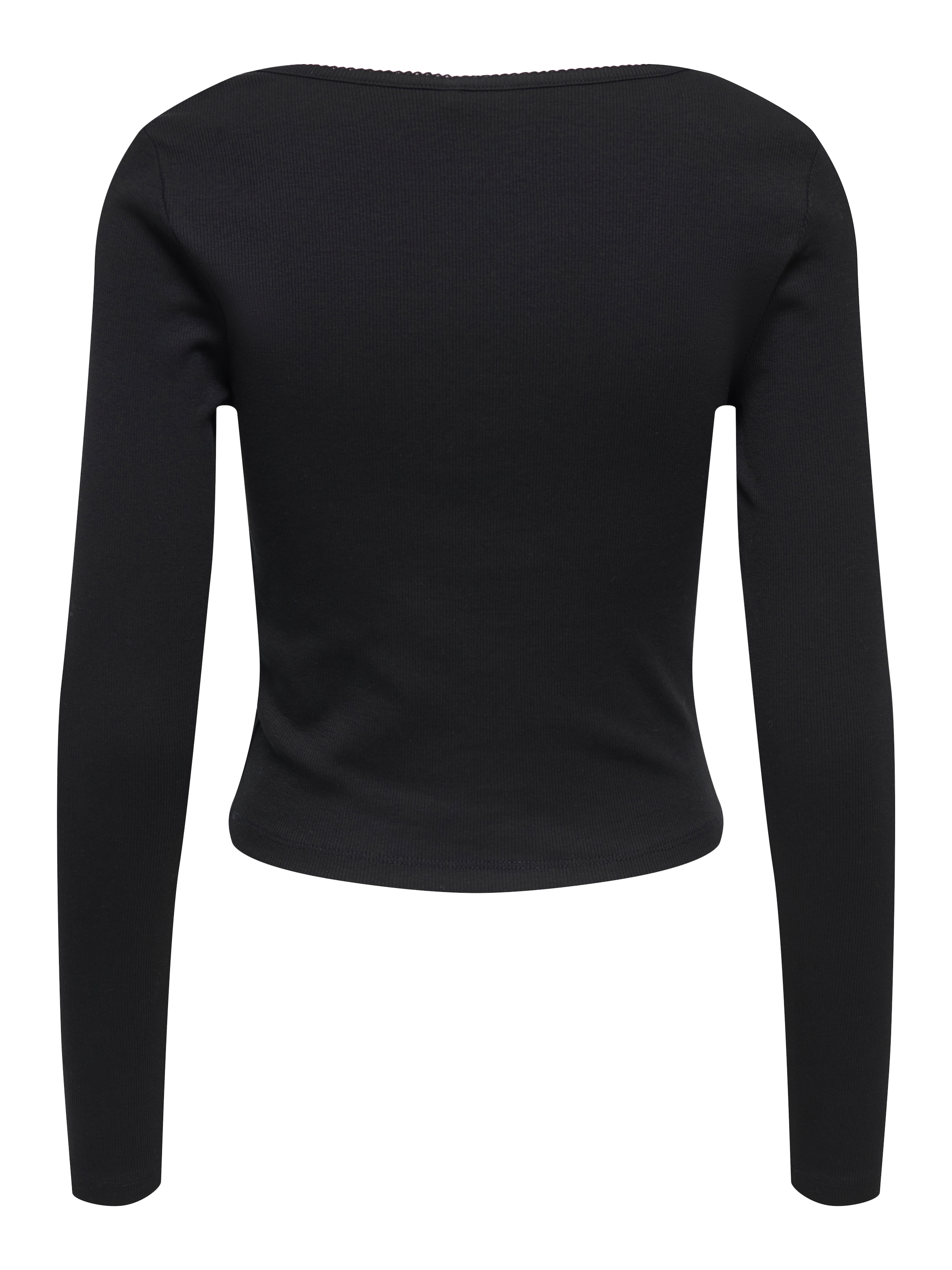 ONLY Langarmshirt »ONLBETTY LIFE L/S SCALLOP V-NECK CC JRS« mit Raffung am Ausschnitt
