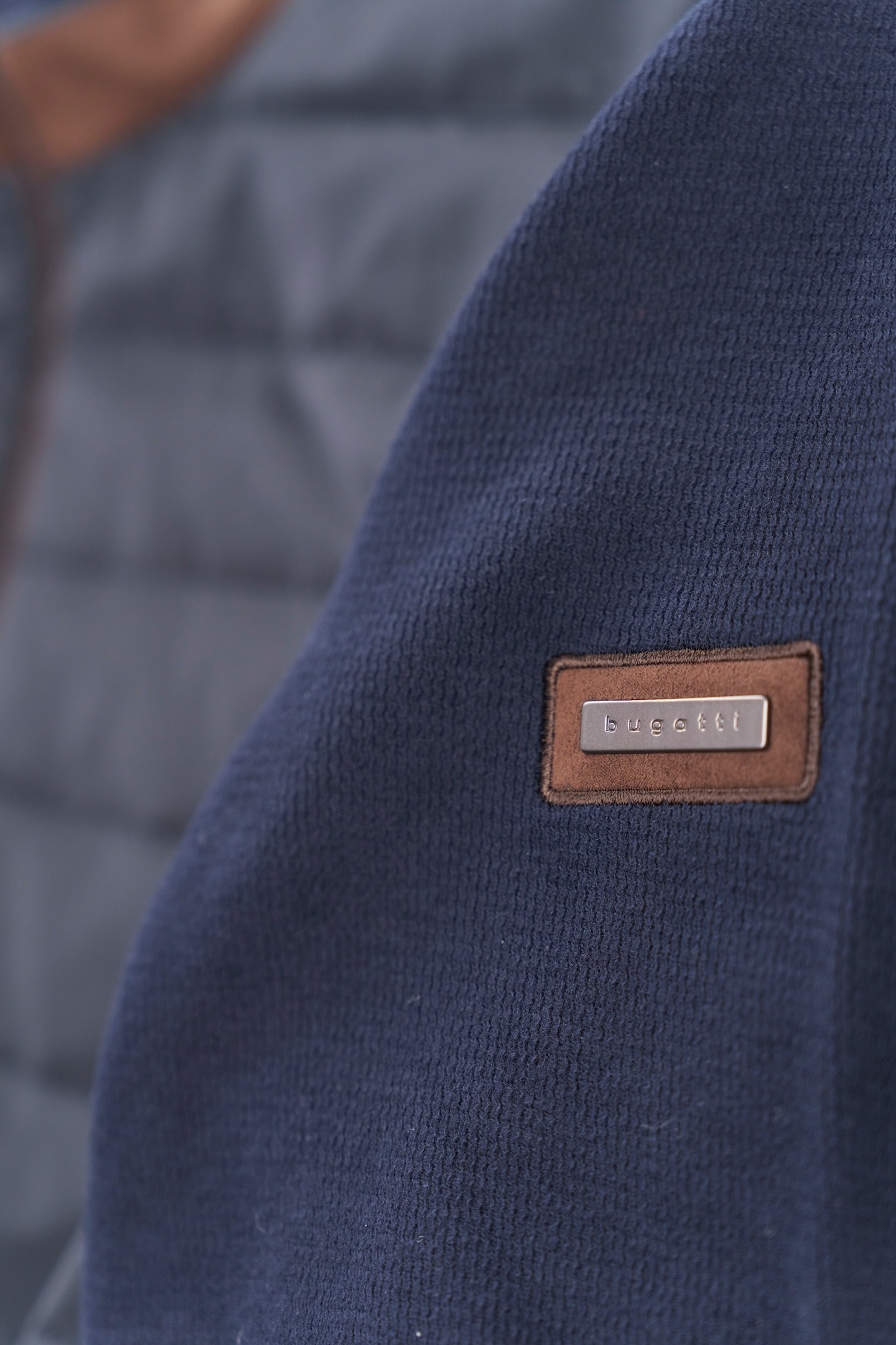 bugatti Sweatjacke, mit Materialmix